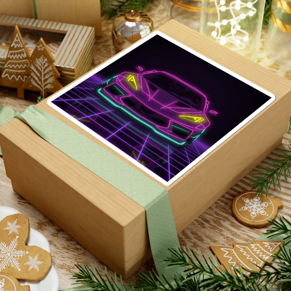 Corvette C8 (2020+) Neon Synthwave Sticker