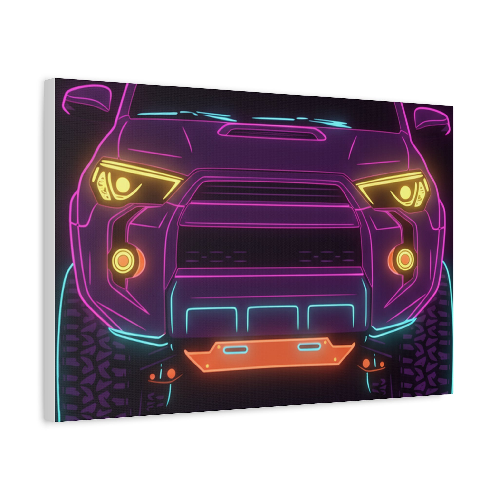 Toyota 4Runner TRD Pro Neon Synthwave Canvas Wall Art