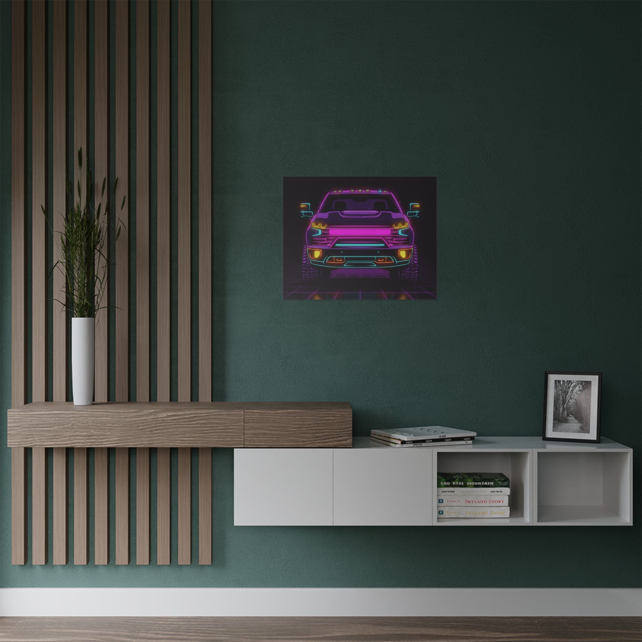 Chevy Silverado Trail Boss (2019+) Neon Synthwave Poster