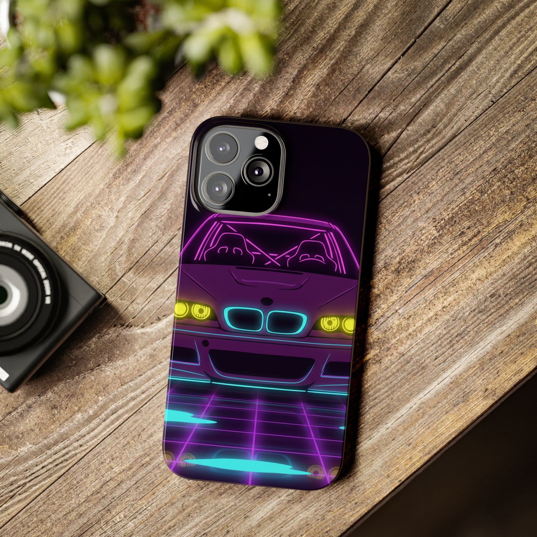 BMW E46 M3 (2000-06) Neon Synthwave Phone Case