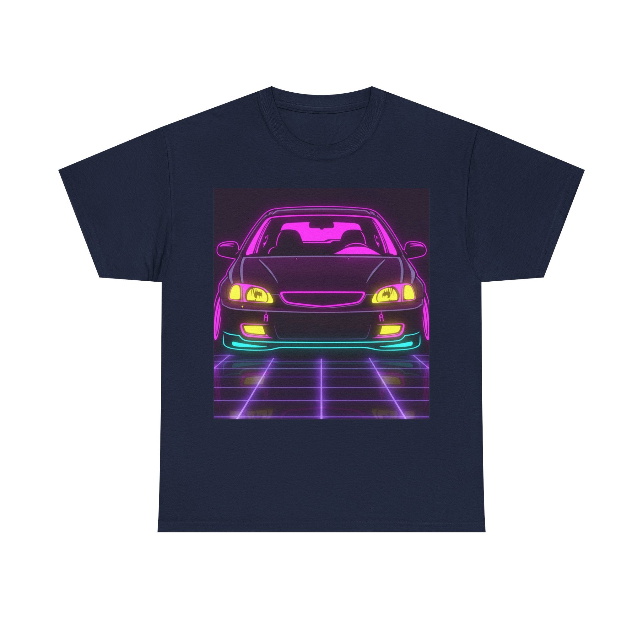 Honda Civic EK Hatch Neon Synthwave Unisex Tee