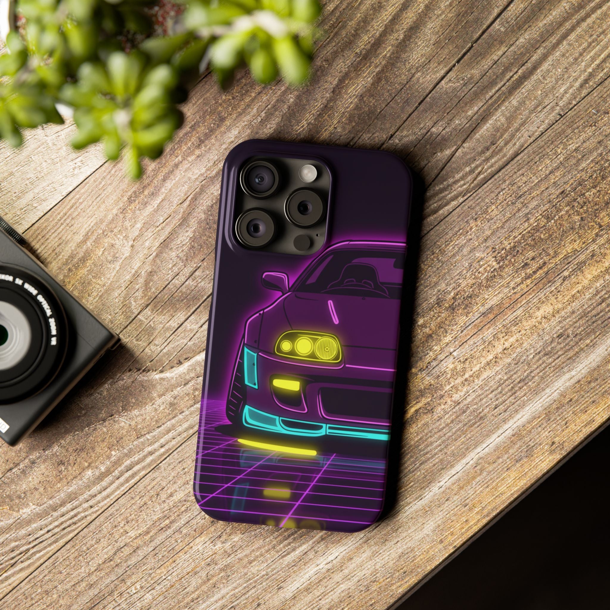 Toyota Supra MK4 Neon Synthwave Phone Case