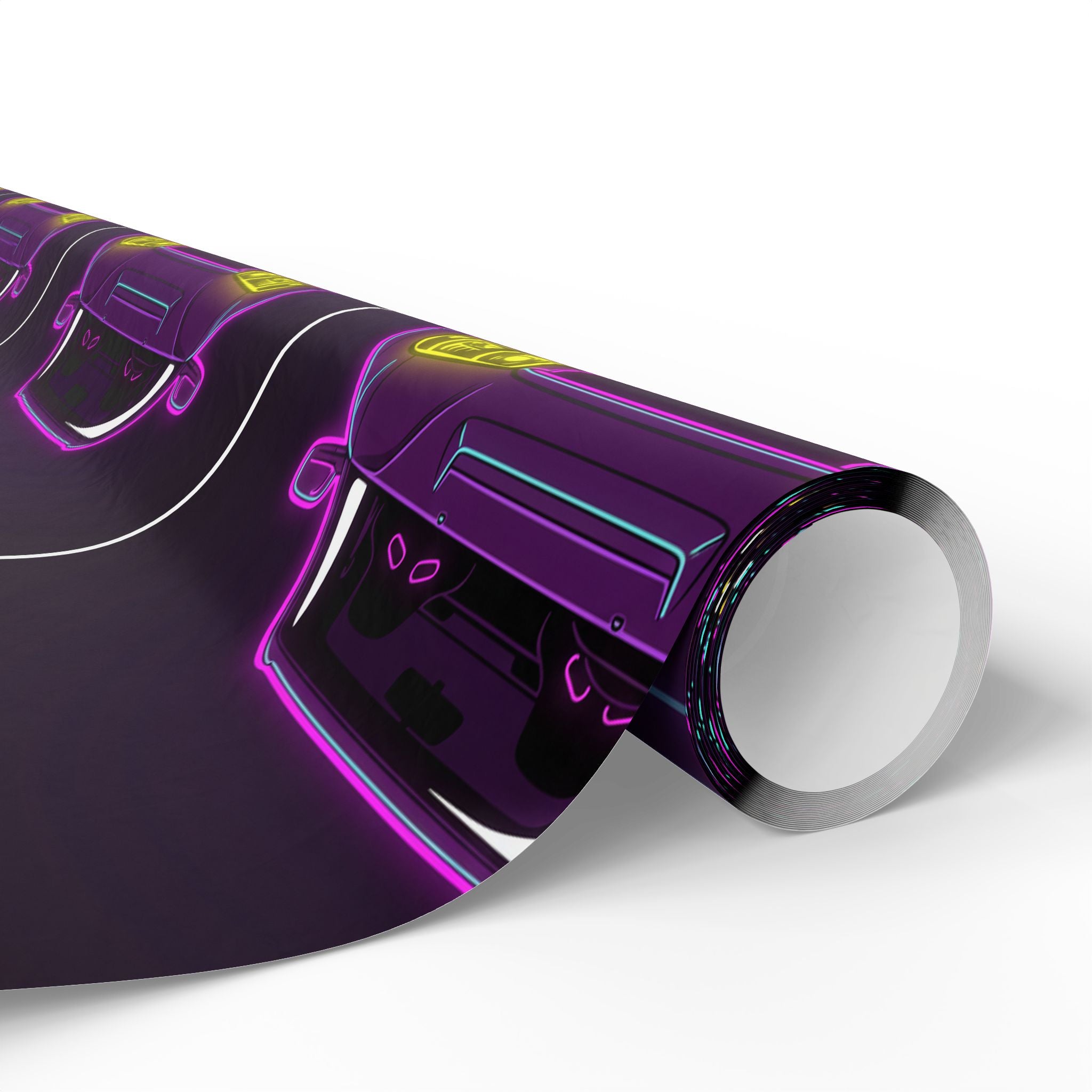 Nissan GT-R Neon Synthwave Gift Wrapping Paper