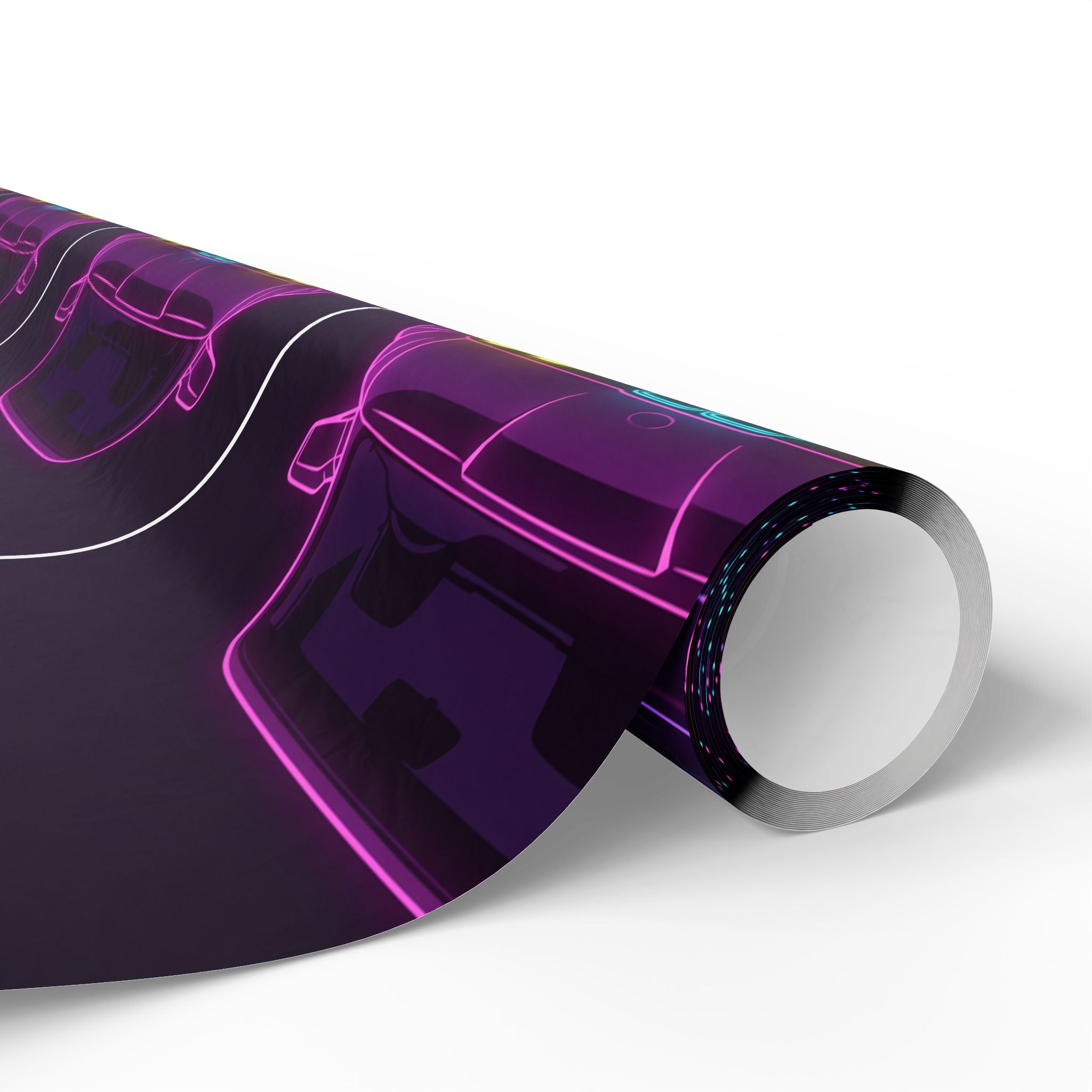 BMW E30 Neon Synthwave Gift Wrapping Paper