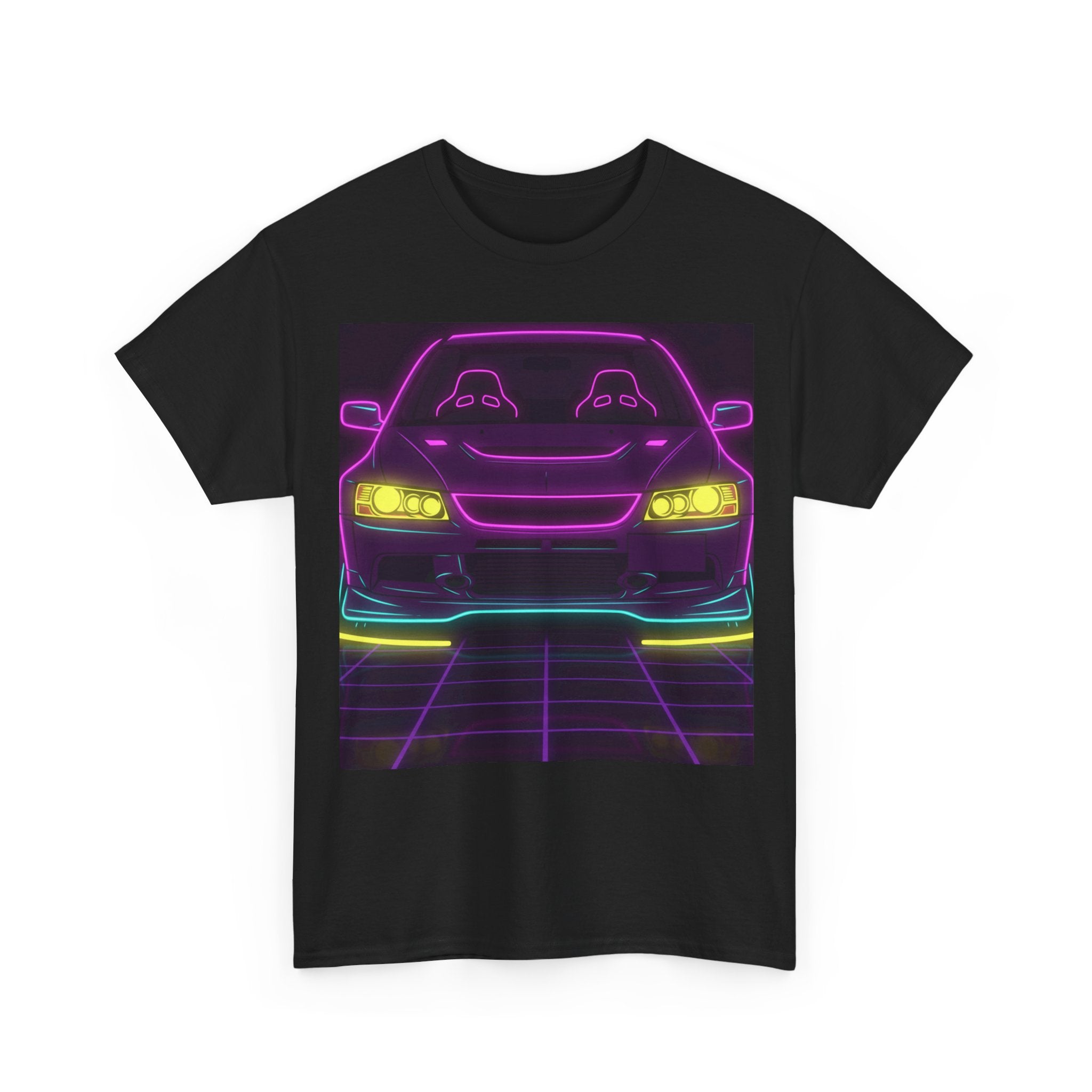 Mitsubishi Evo IX (2005-07) Neon Synthwave Unisex Tee