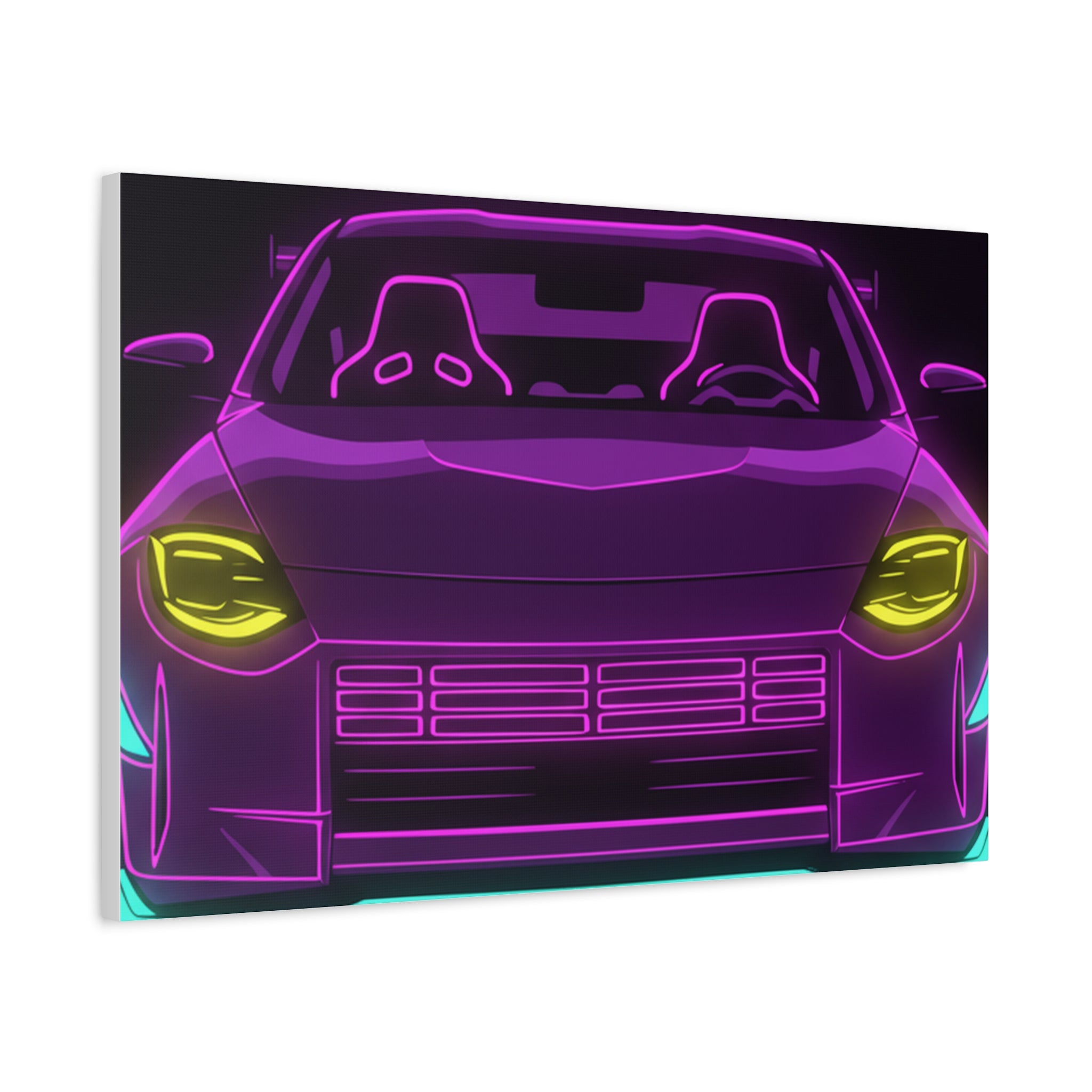 Nissan Z RZ34 (2023+) Neon Synthwave Canvas Wall Art
