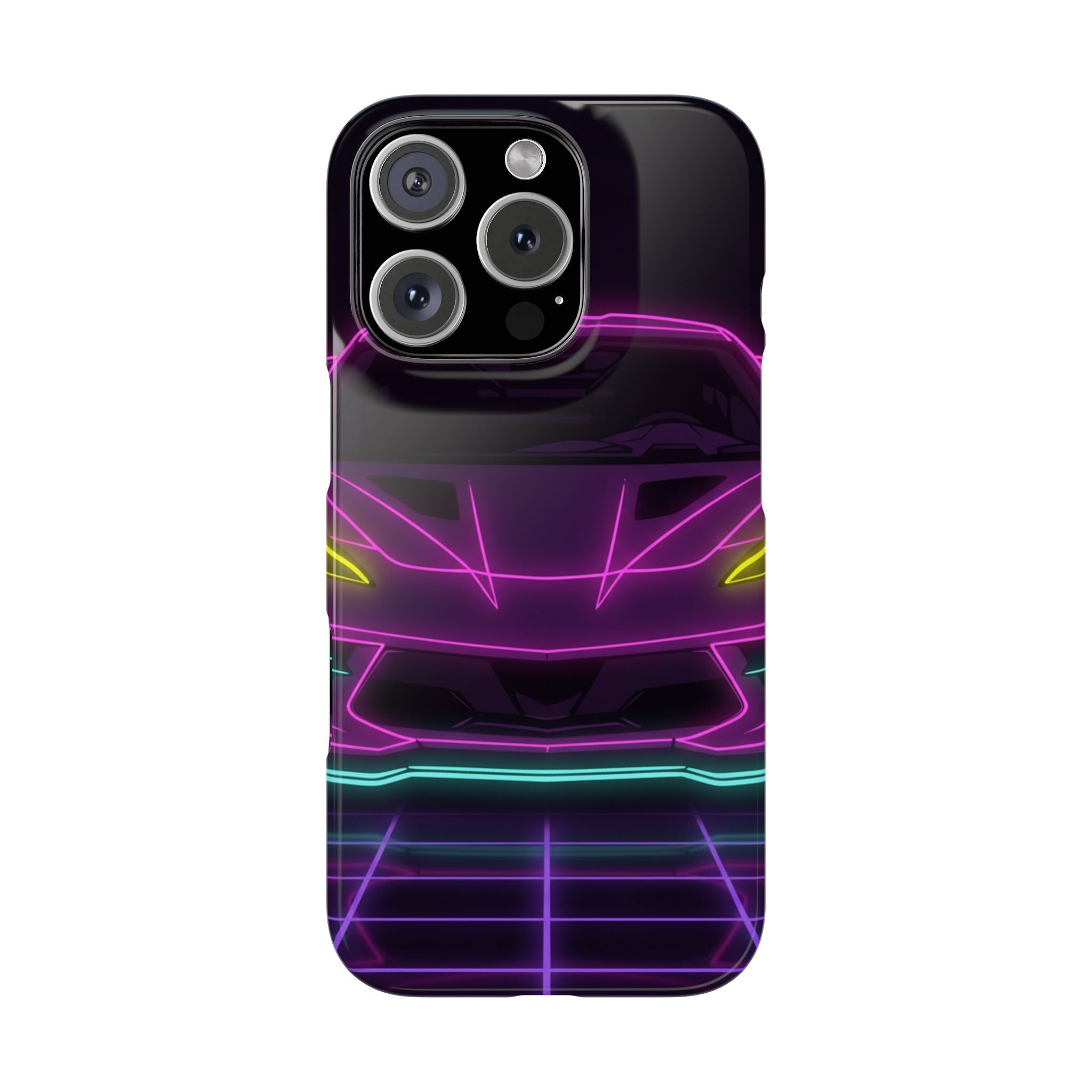 Corvette C8 (2020+) Neon Synthwave Phone Case