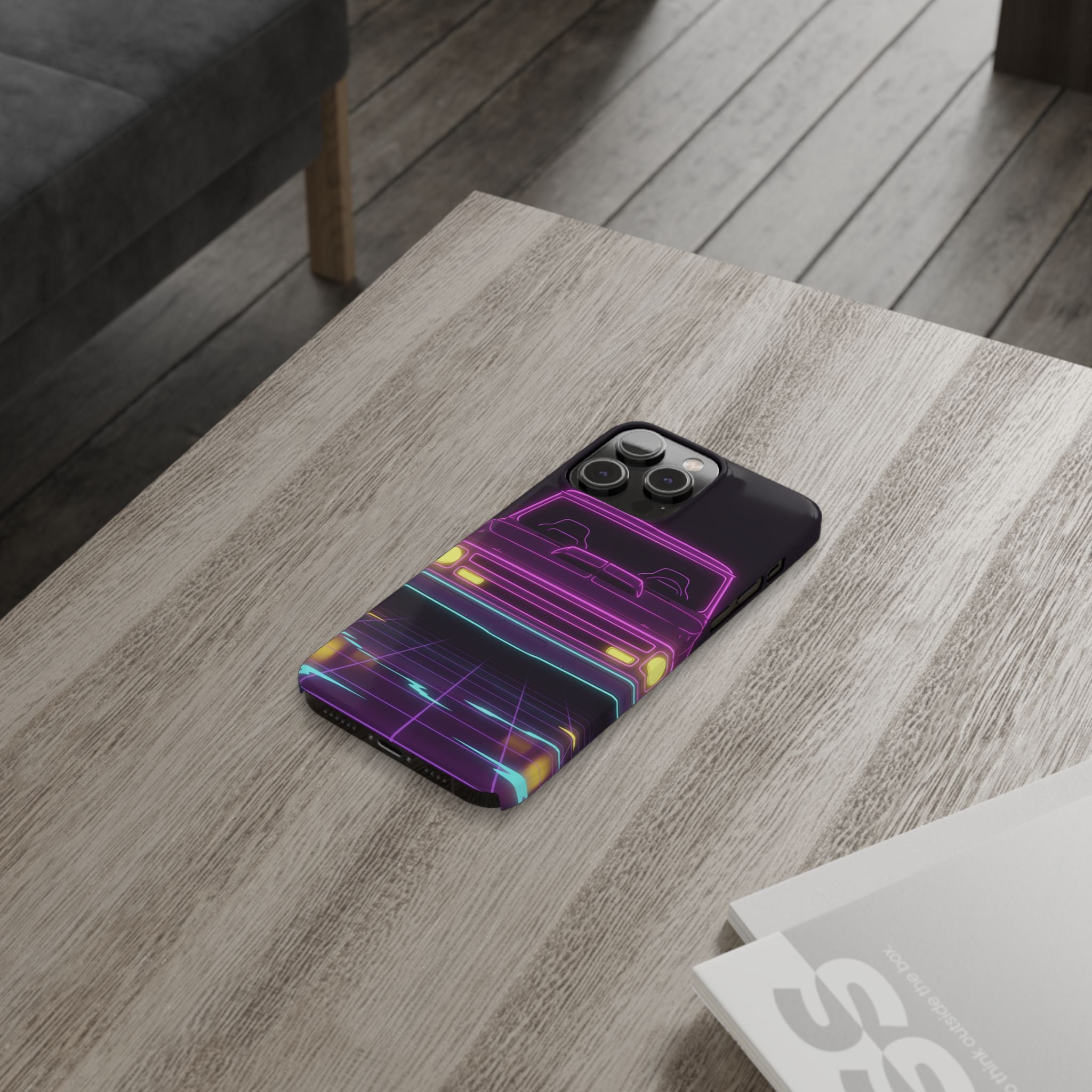 Chevy C10 Pickup (1967-72) Neon Synthwave Phone Case