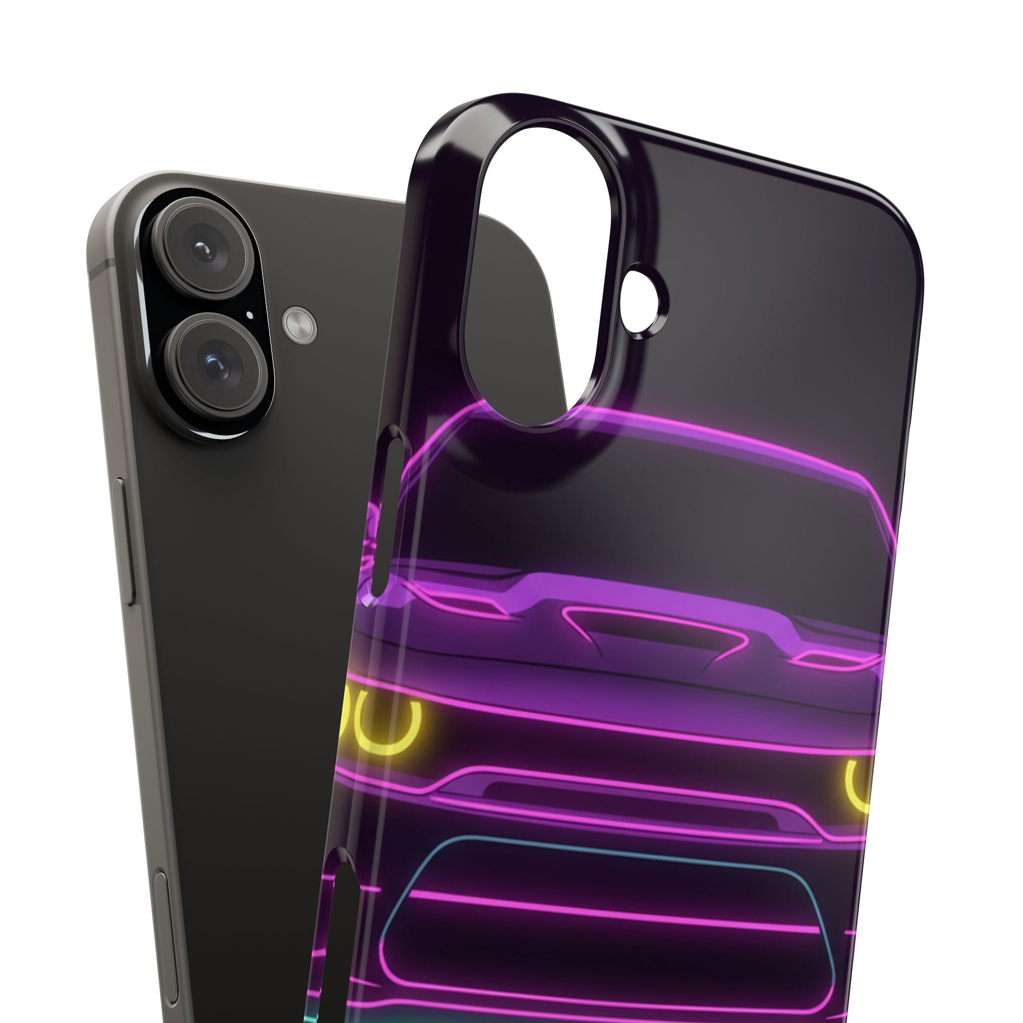Dodge Challenger SRT Hellcat Neon Synthwave Phone Case