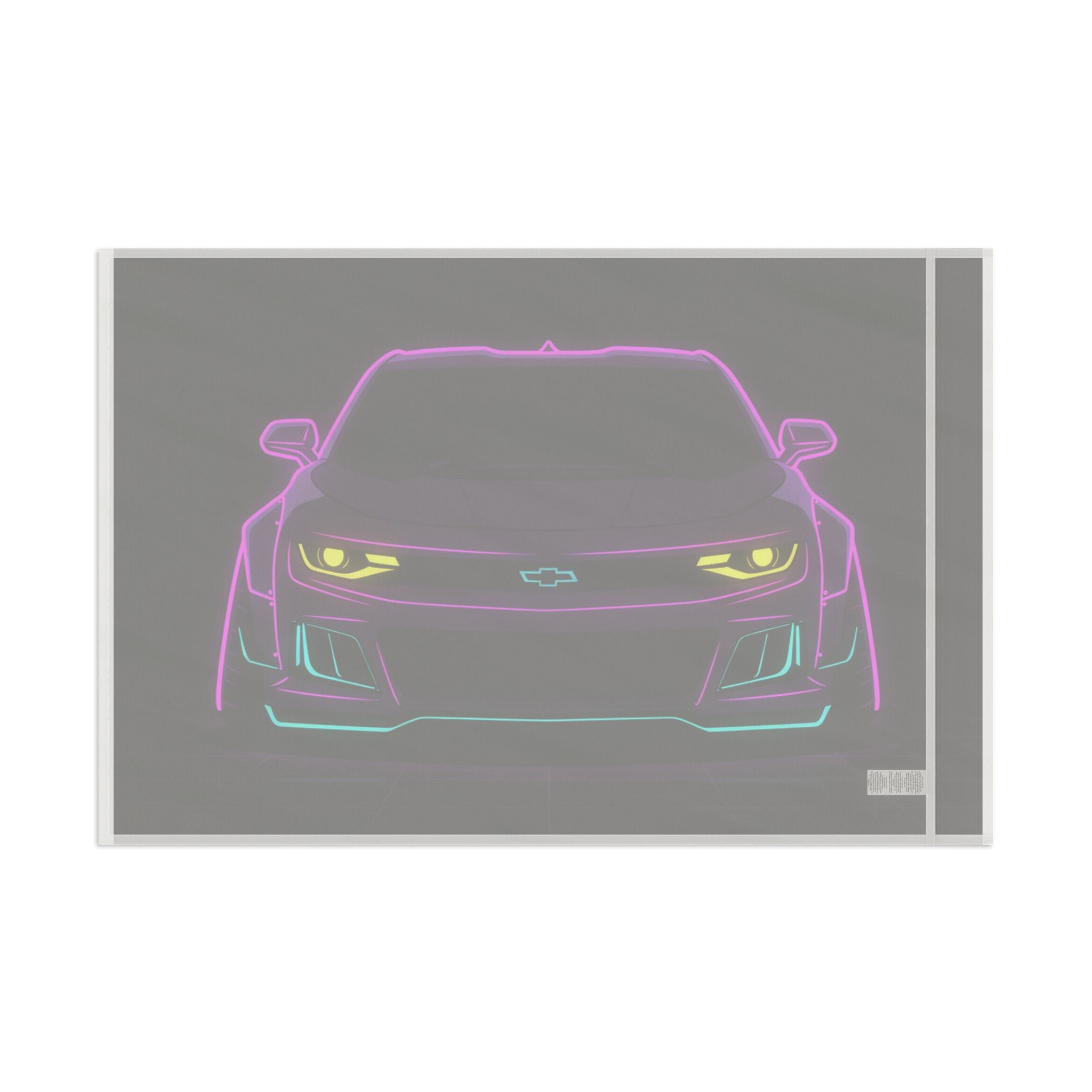 Chevrolet Camaro ZL1 Neon Synthwave Garage Flag