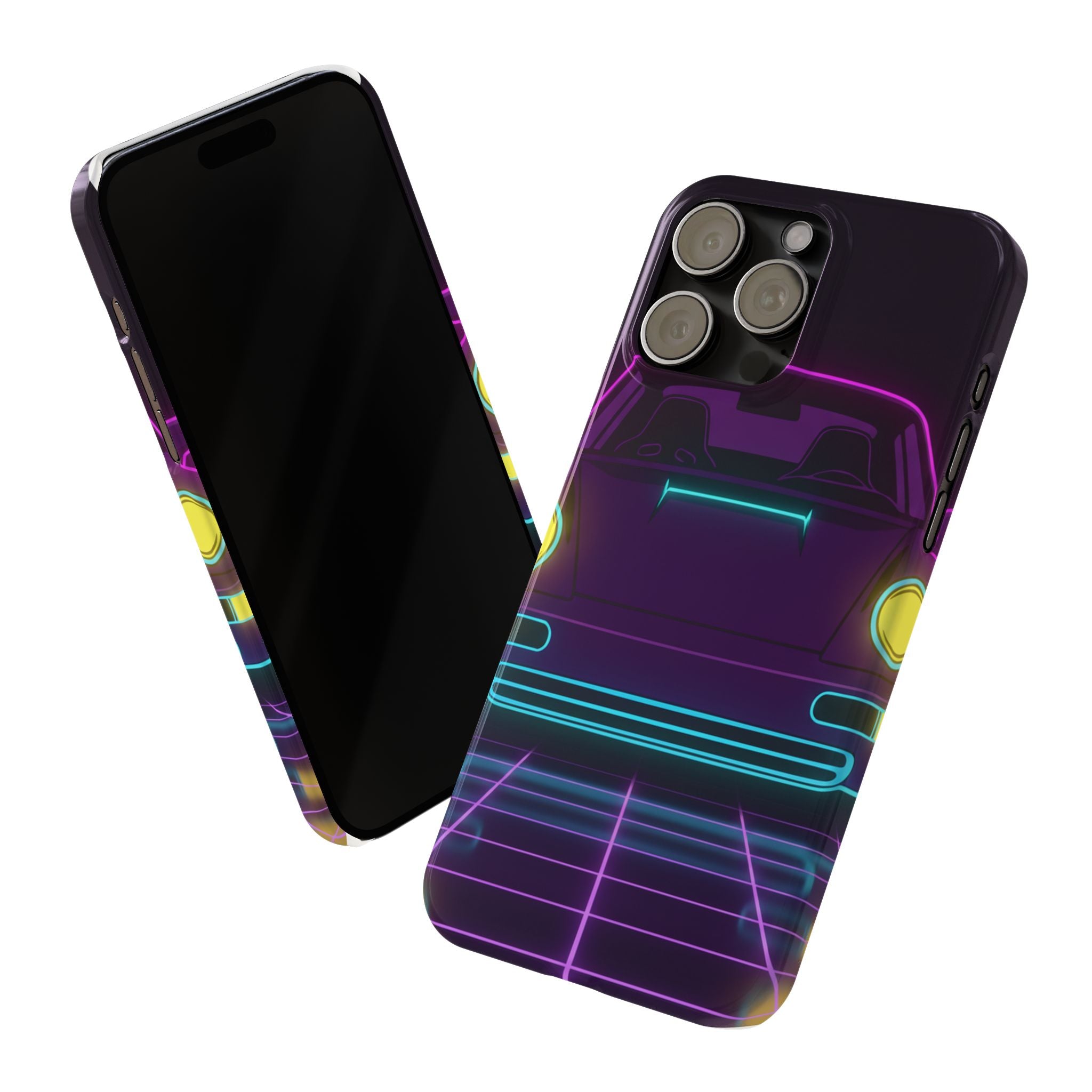 Porsche 964 Singer Neon Synthwave Phone Case
