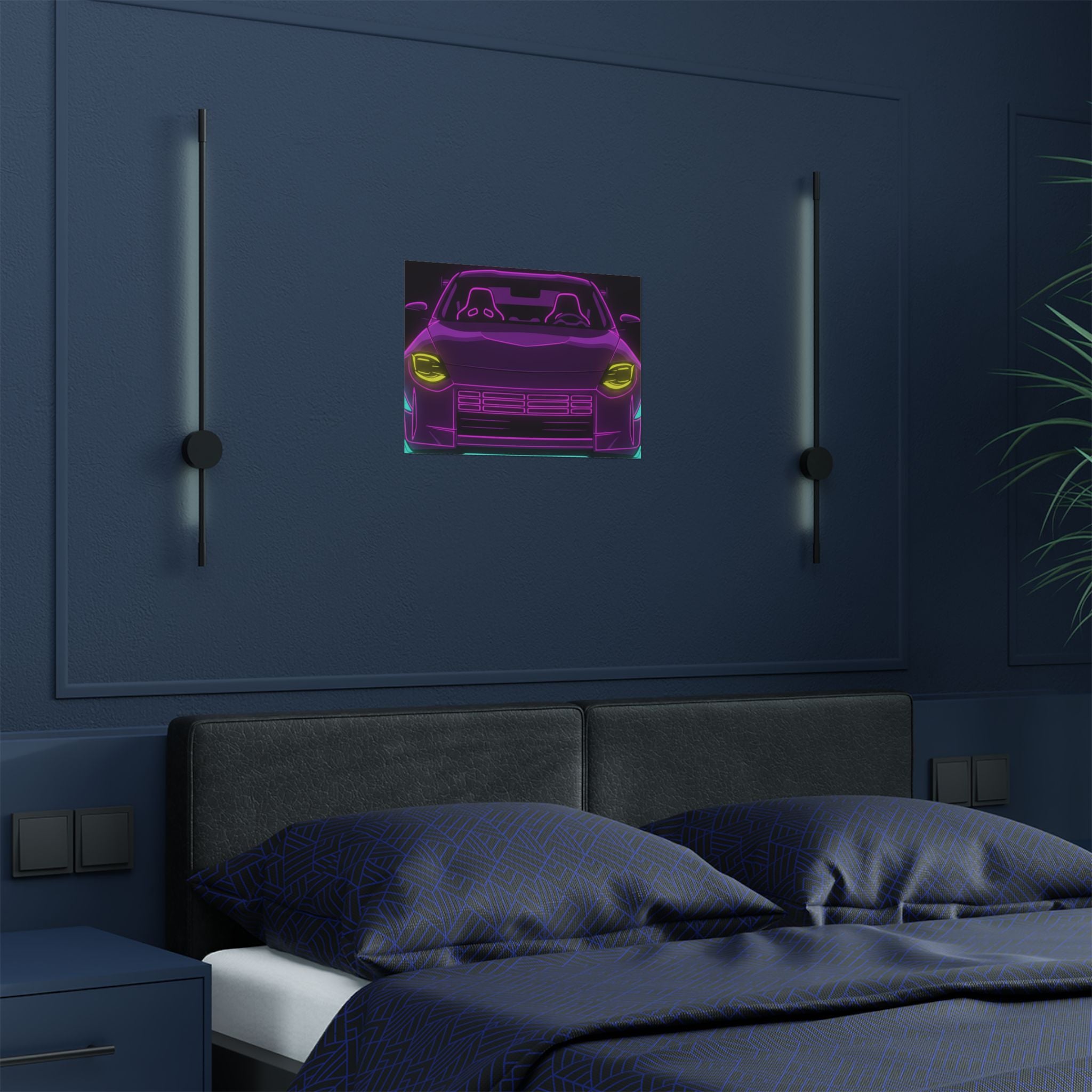 Nissan Z RZ34 (2023+) Neon Synthwave Poster