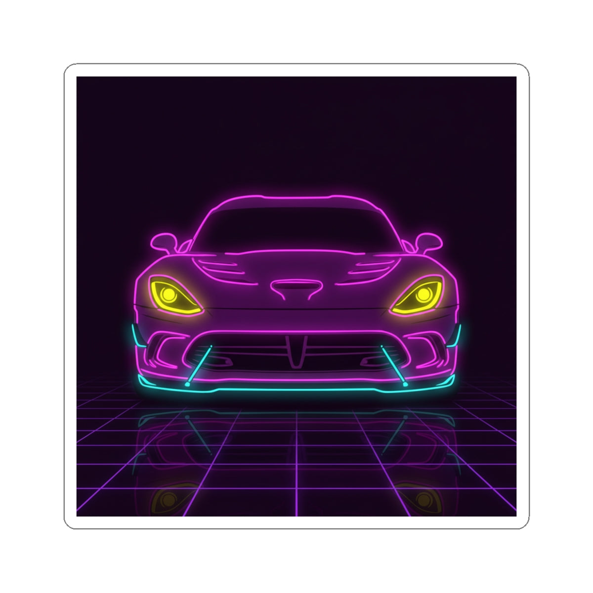 Dodge Viper (1992-17) Neon Synthwave Sticker