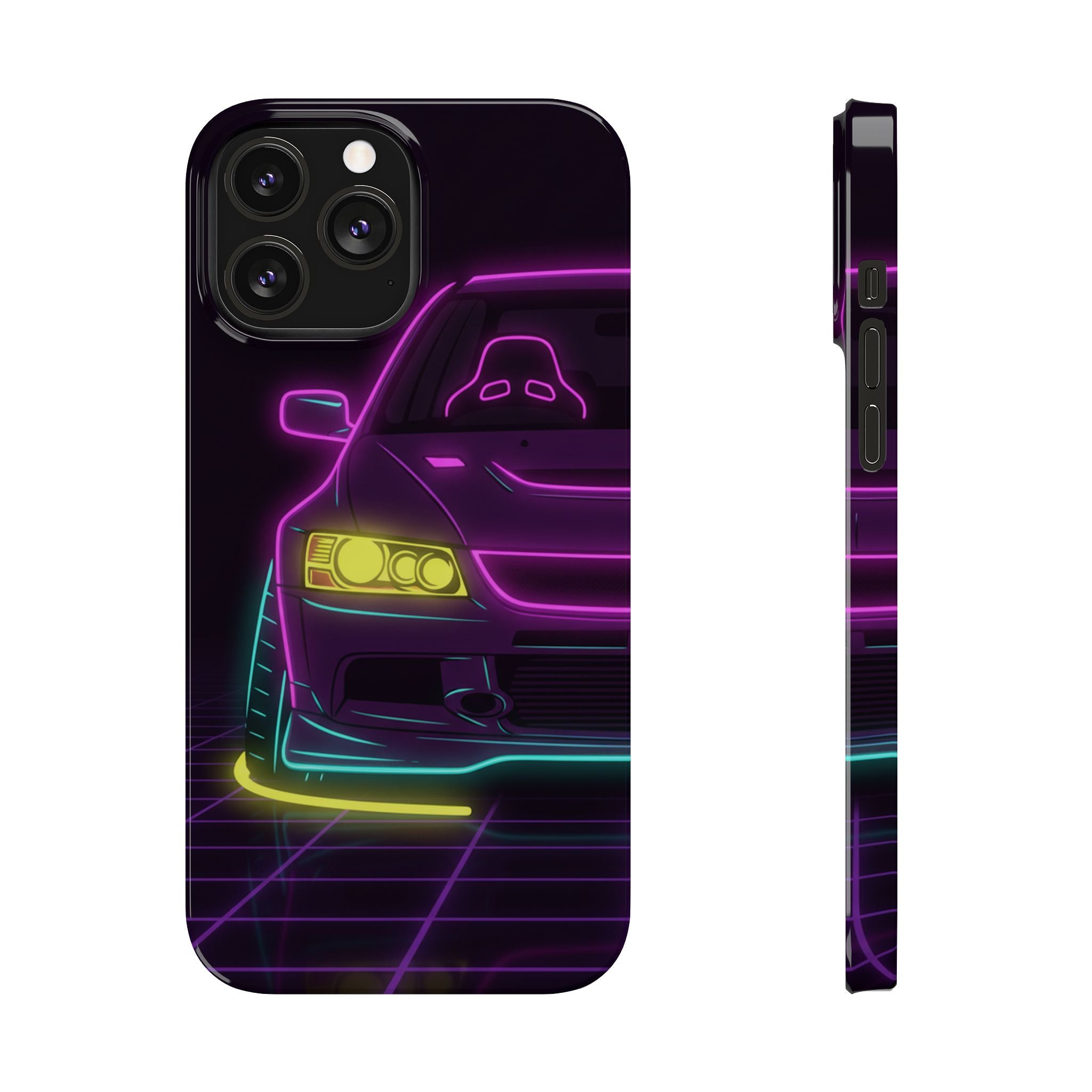 Mitsubishi Evo IX (2005-07) Neon Synthwave Phone Case