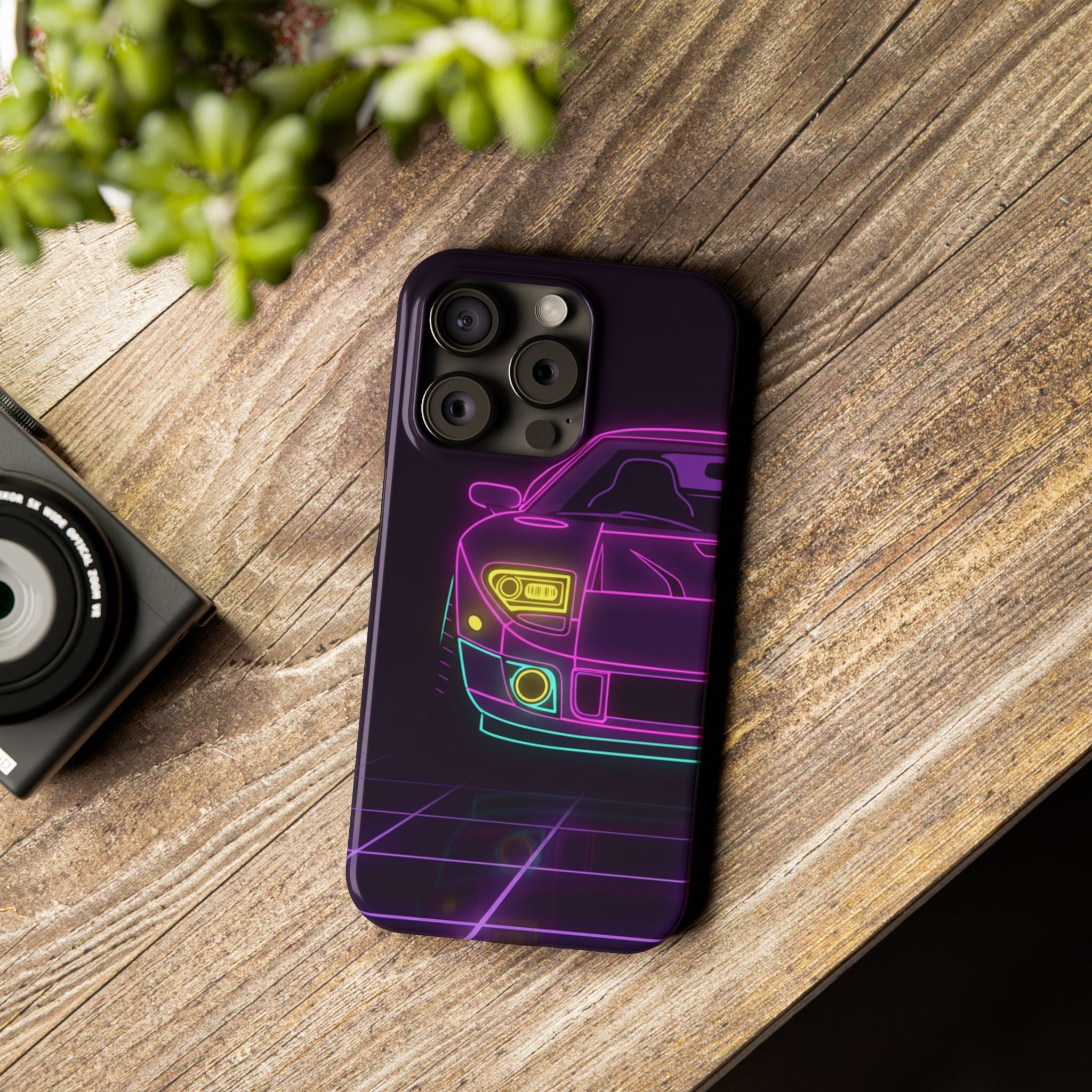 Ford GT40 (1964-69) Neon Synthwave Phone Case