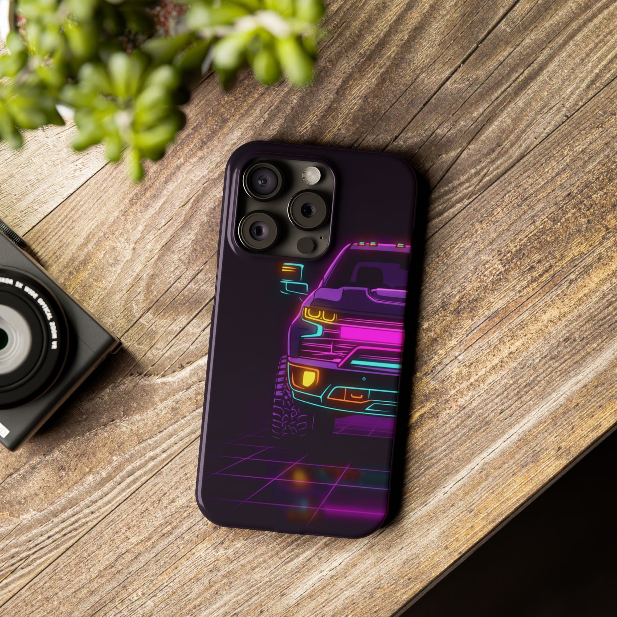 Chevy Silverado Trail Boss (2019+) Neon Synthwave Phone Case