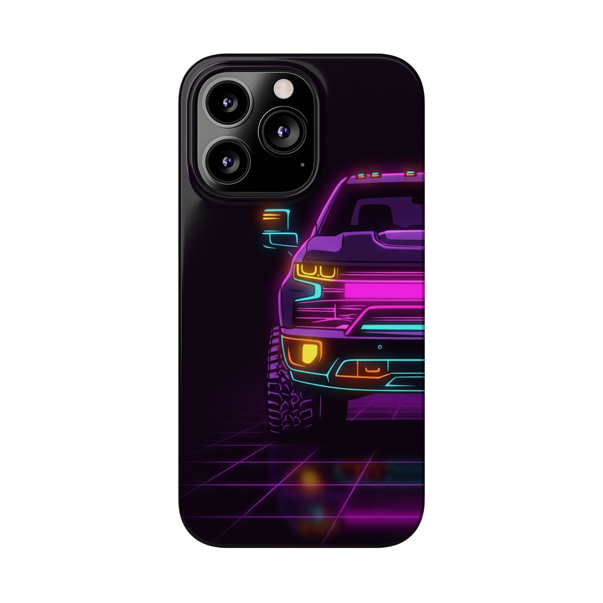 Chevy Silverado Trail Boss (2019+) Neon Synthwave Phone Case