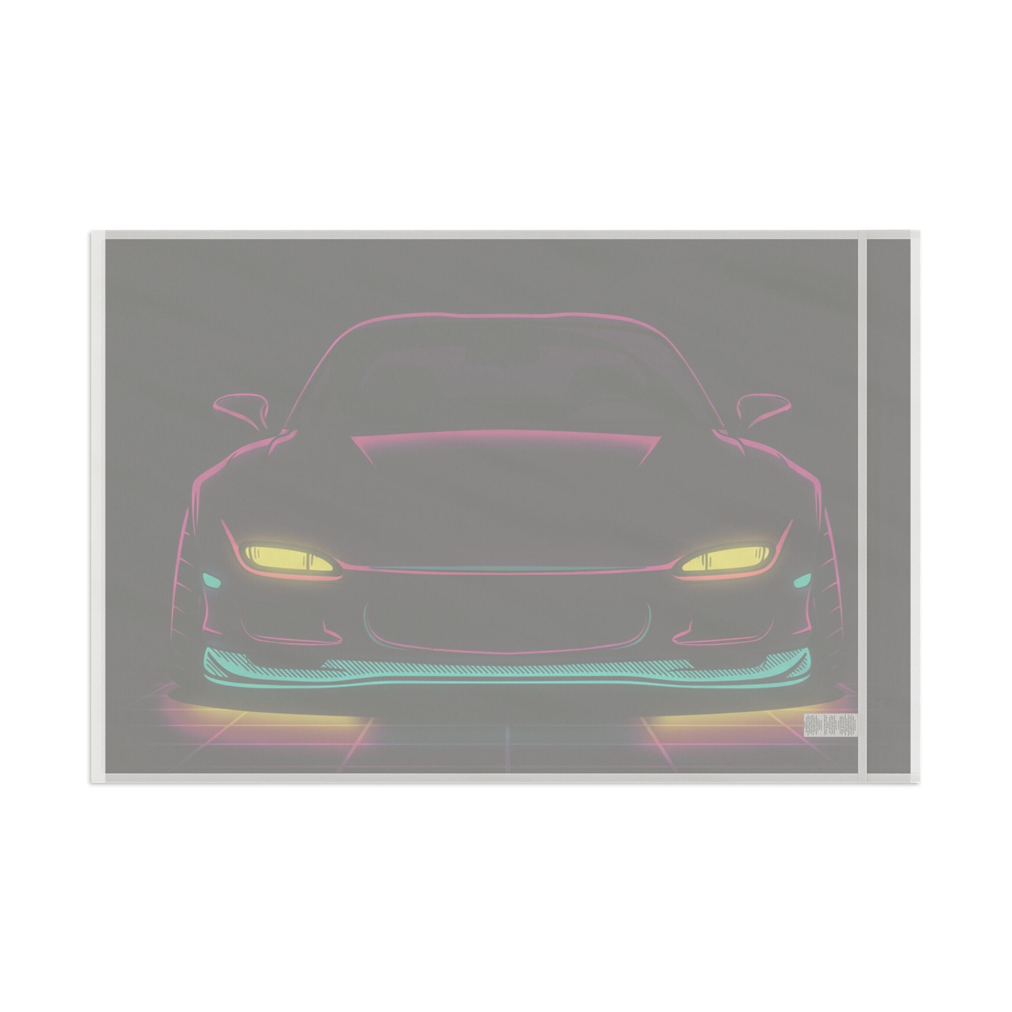 Mazda RX-7 FD Neon Synthwave Garage Flag