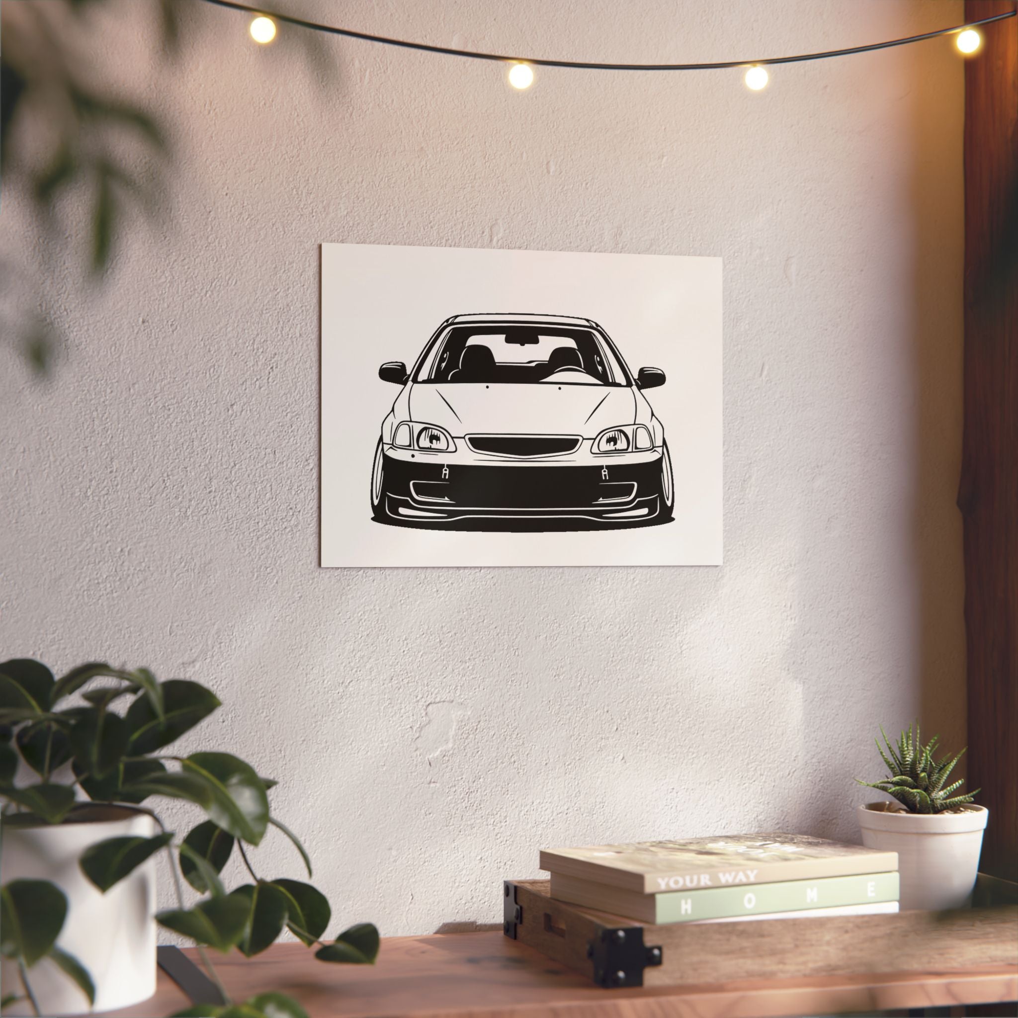 Honda Civic EK Hatch Metal Wall Sign