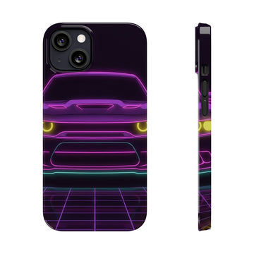 Dodge Challenger SRT Hellcat Neon Synthwave Phone Case