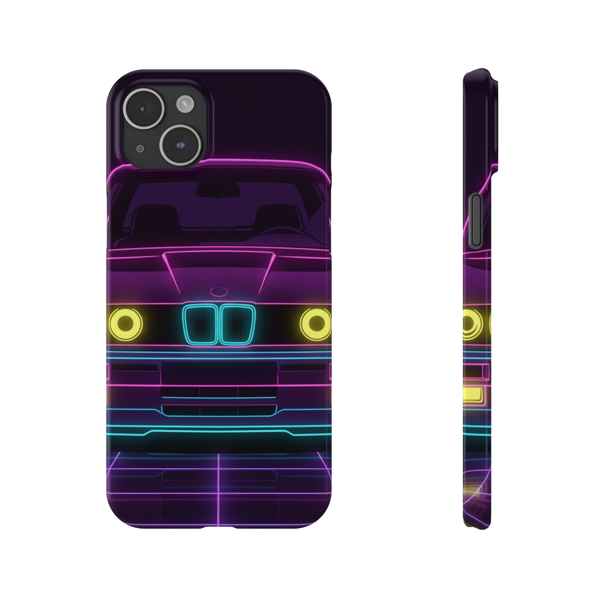 BMW E30 Neon Synthwave Phone Case