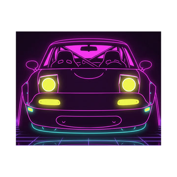 Mazda Miata NA (1989-97) Neon Synthwave Poster