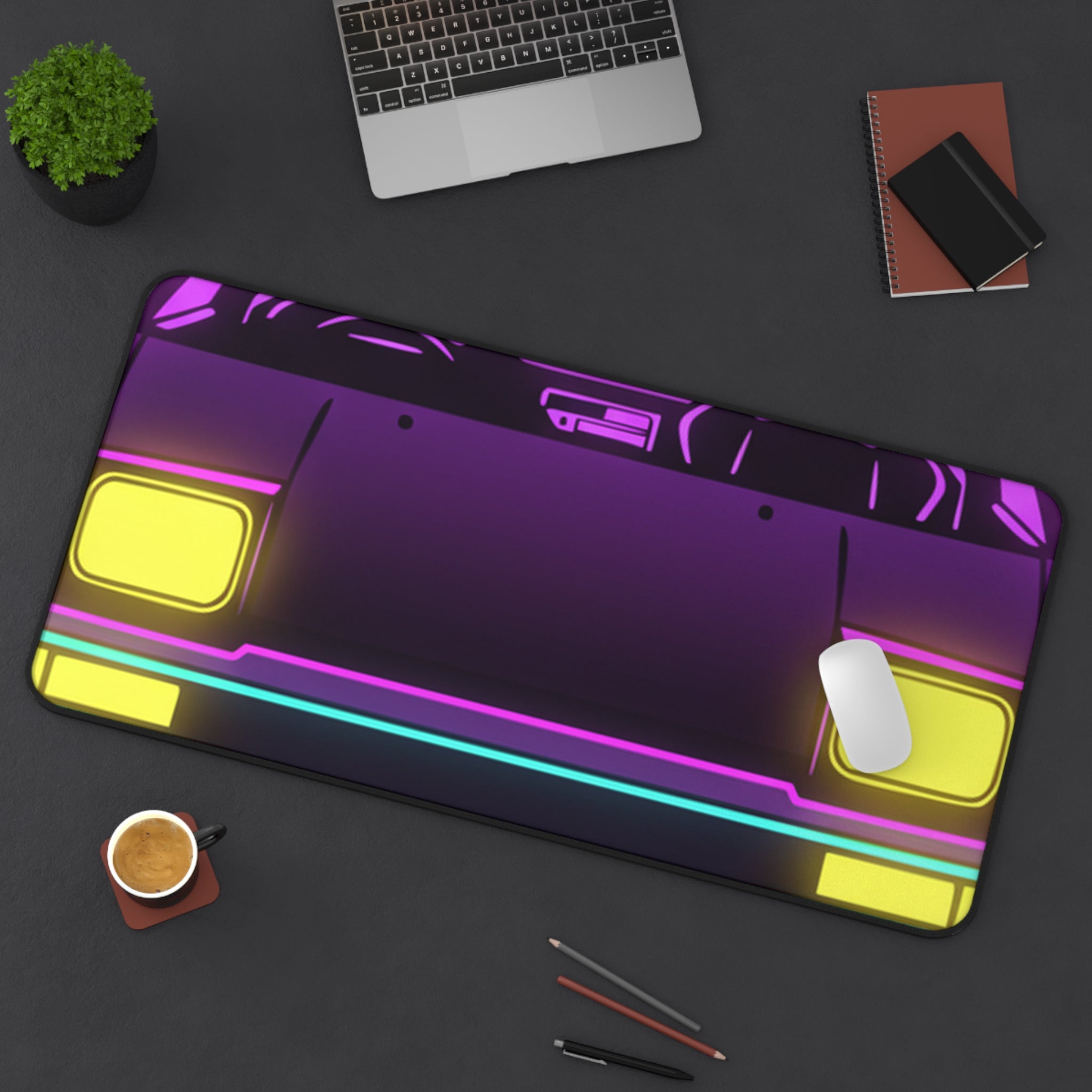 Toyota AE86 (1983-87) Neon Synthwave Desk Mat