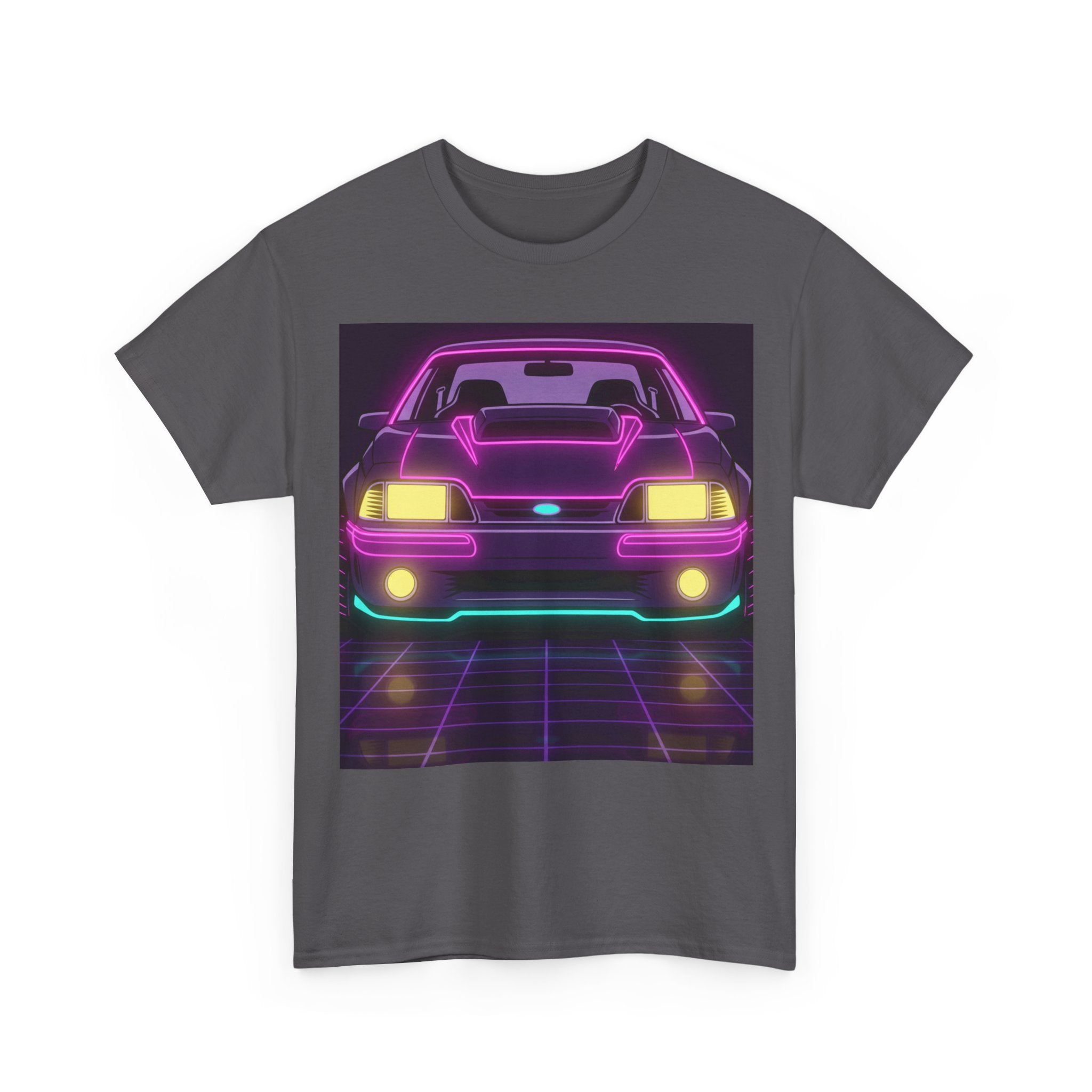 Ford Mustang Fox Body GT Neon Synthwave Unisex Tee