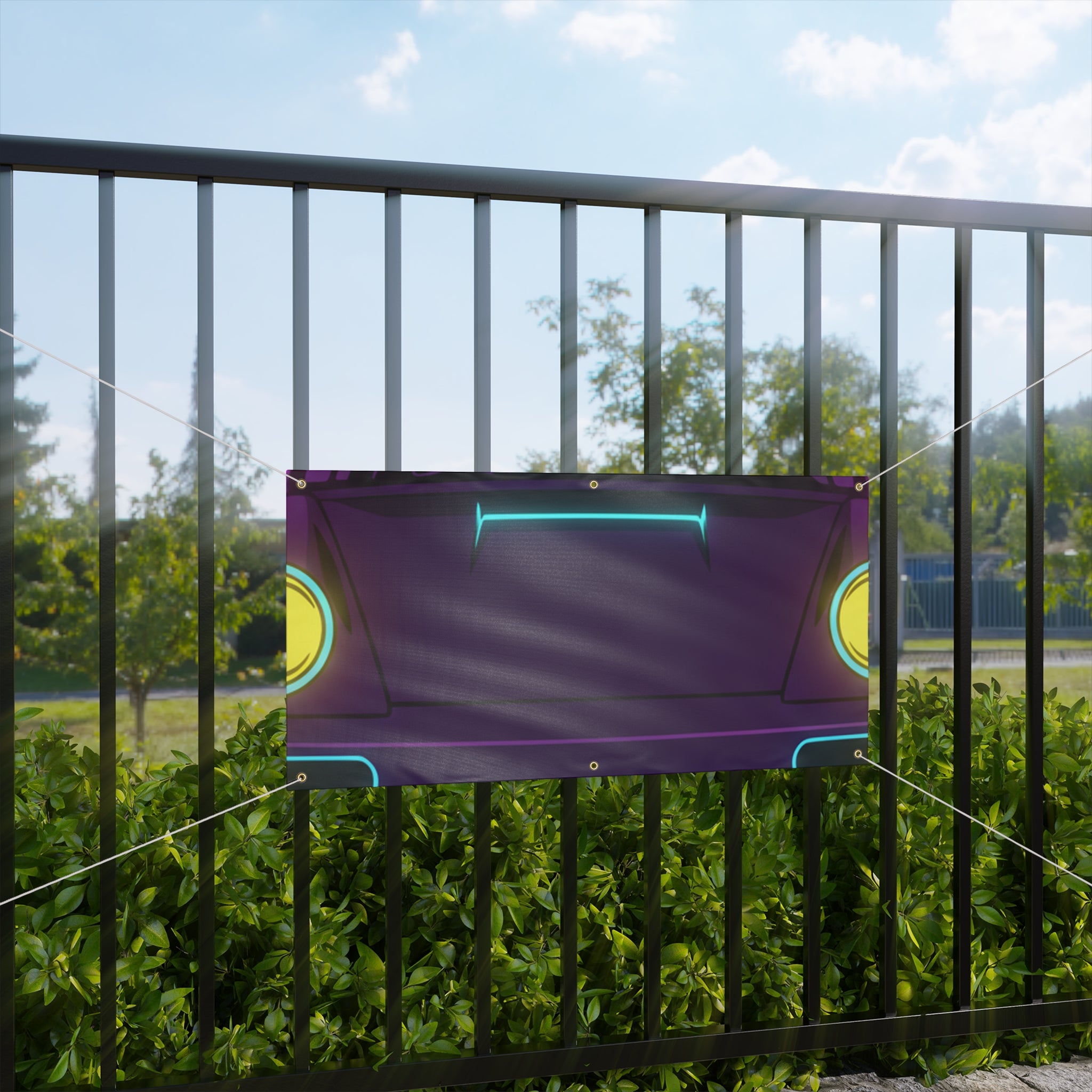 Porsche 964 Singer Neon Synthwave Banner