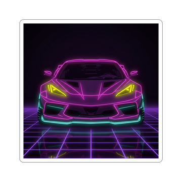 Corvette C8 (2020+) Neon Synthwave Sticker
