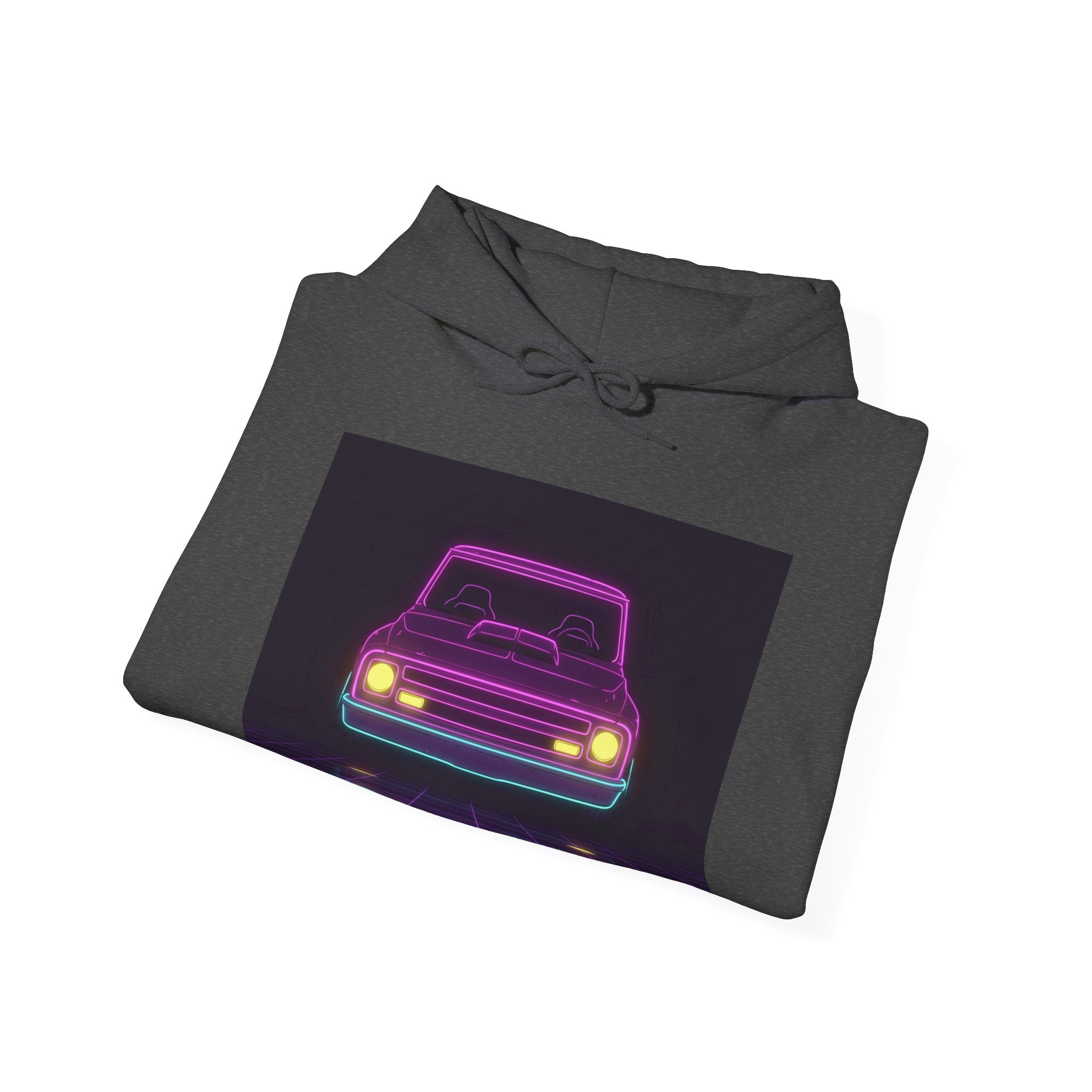 Chevy C10 Pickup (1967-72) Neon Synthwave Unisex Hoodie