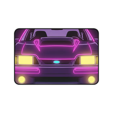 Ford Mustang Fox Body GT Neon Synthwave Desk Mat