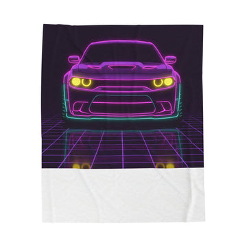 Dodge Challenger SRT Hellcat Velveteen Plush Blanket