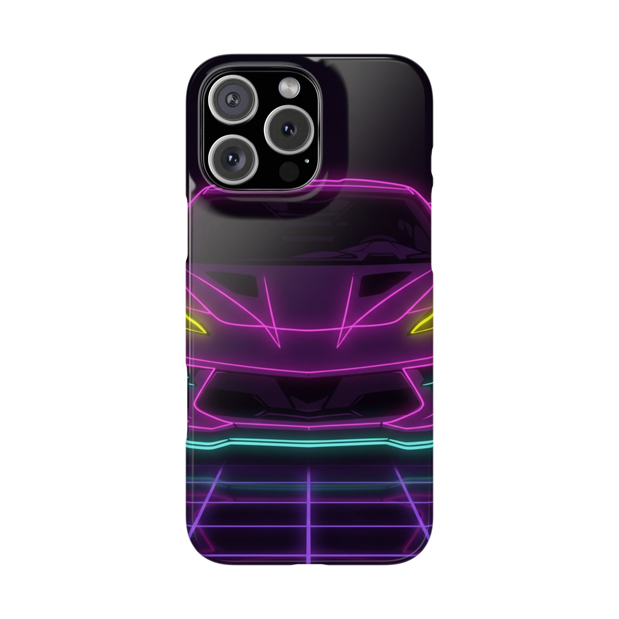 Corvette C8 (2020+) Neon Synthwave Phone Case