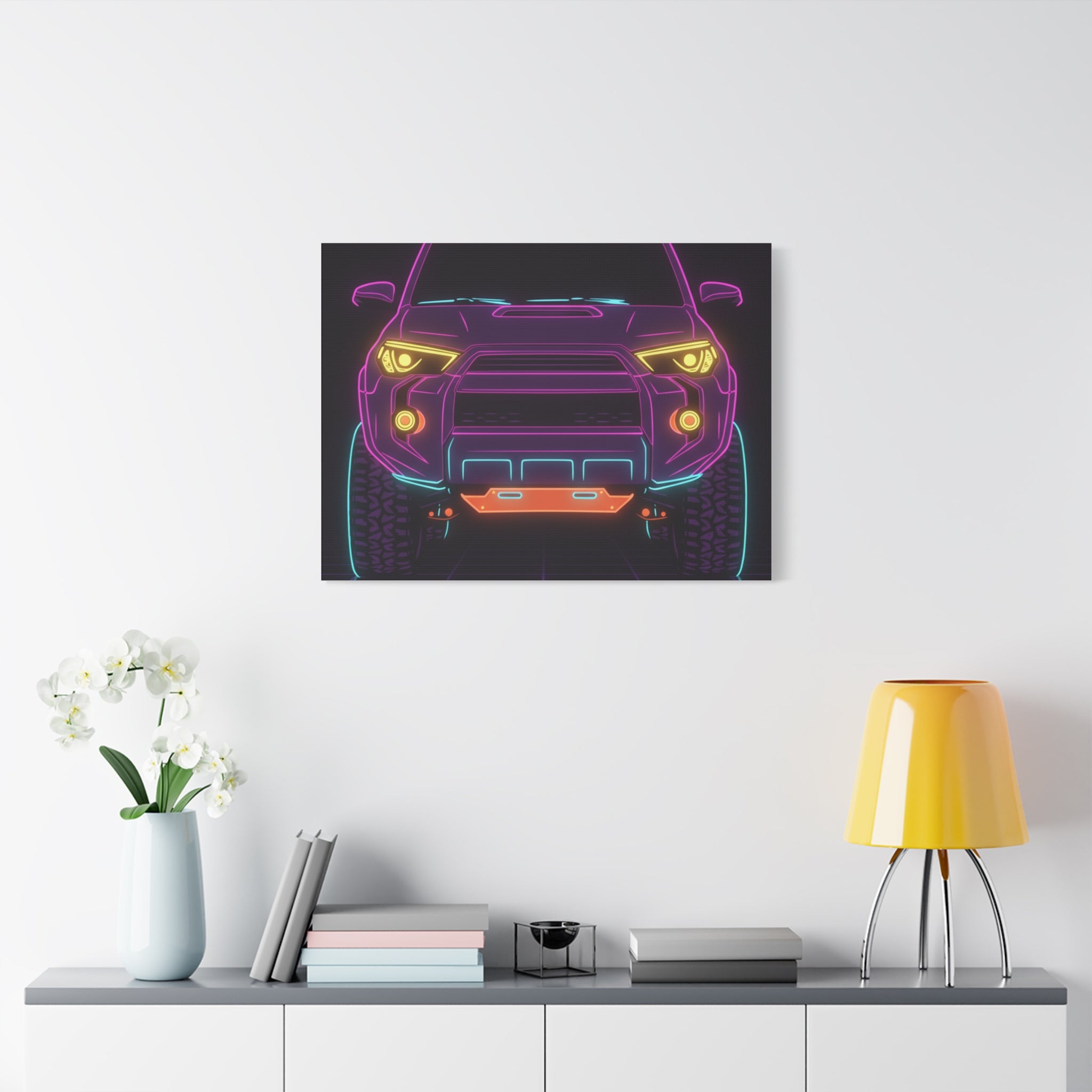 Toyota 4Runner TRD Pro Neon Synthwave Canvas Wall Art