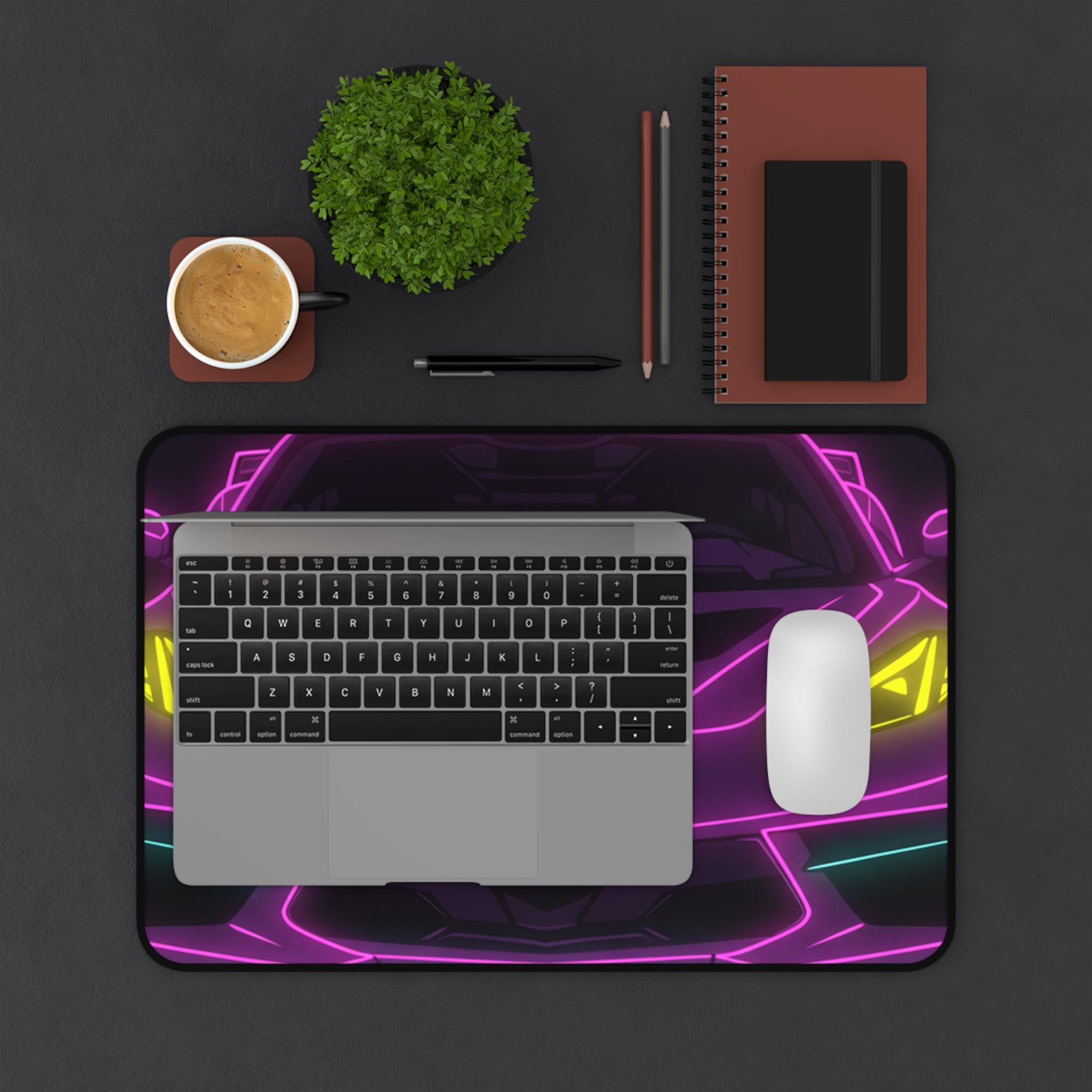 Corvette C8 (2020+) Neon Synthwave Desk Mat