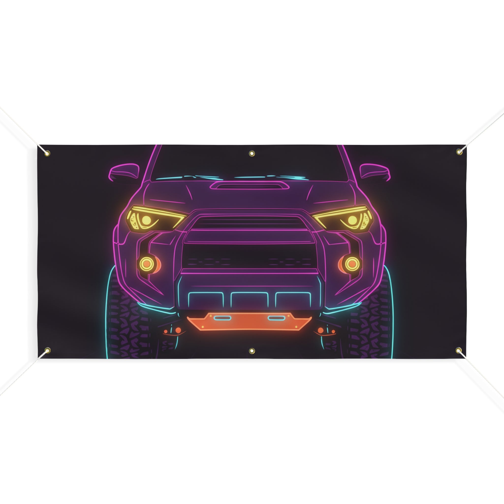 Toyota 4Runner TRD Pro Neon Synthwave Banner