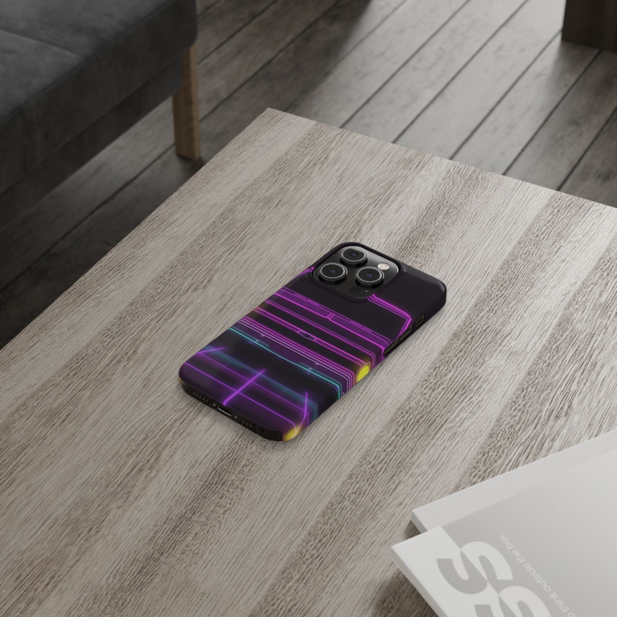 Chevy C10 Pickup (1967-72) Pro-Touring Neon Synthwave Phone Case