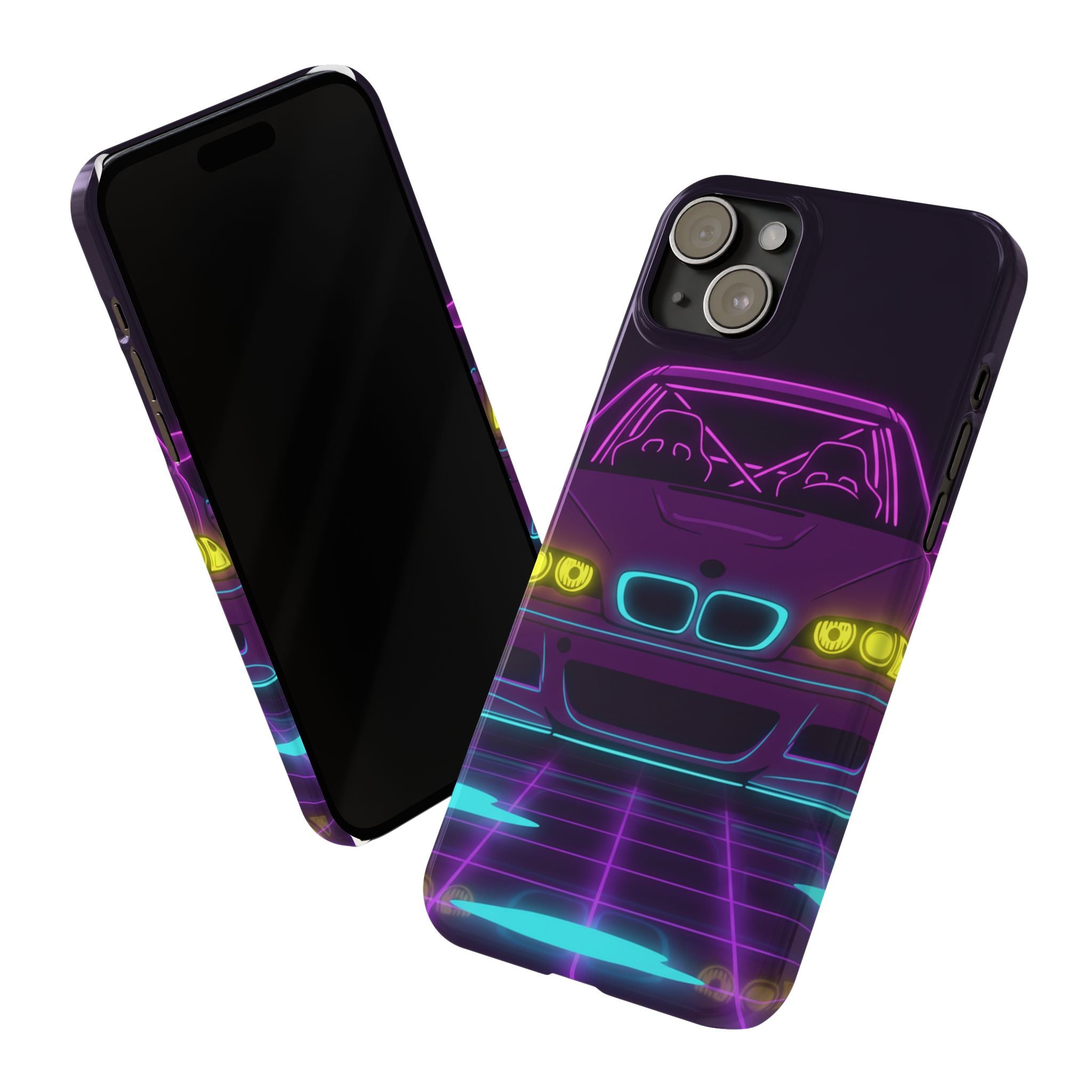 BMW E46 M3 (2000-06) Neon Synthwave Phone Case