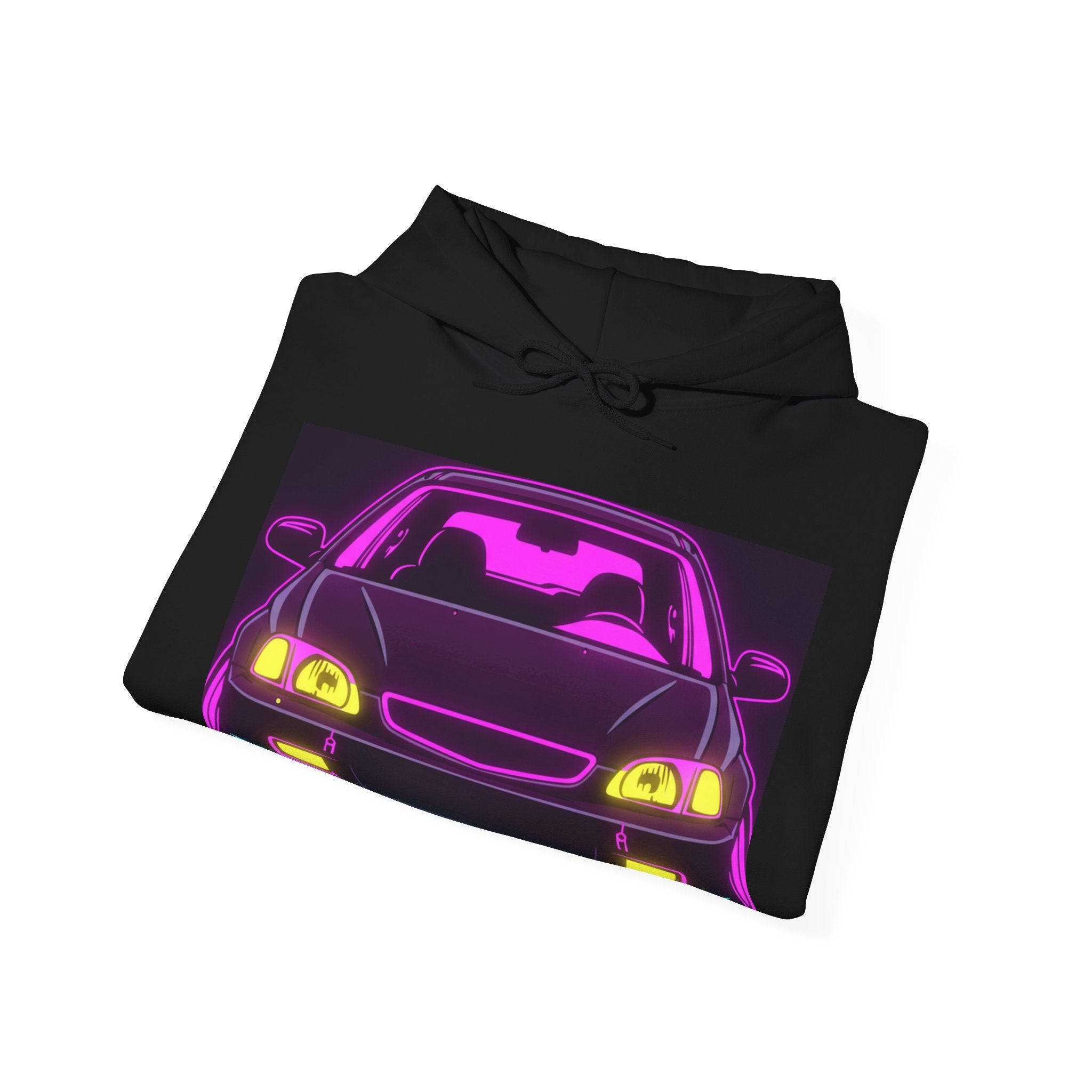 Honda Civic EK Hatch Neon Synthwave Unisex Hoodie