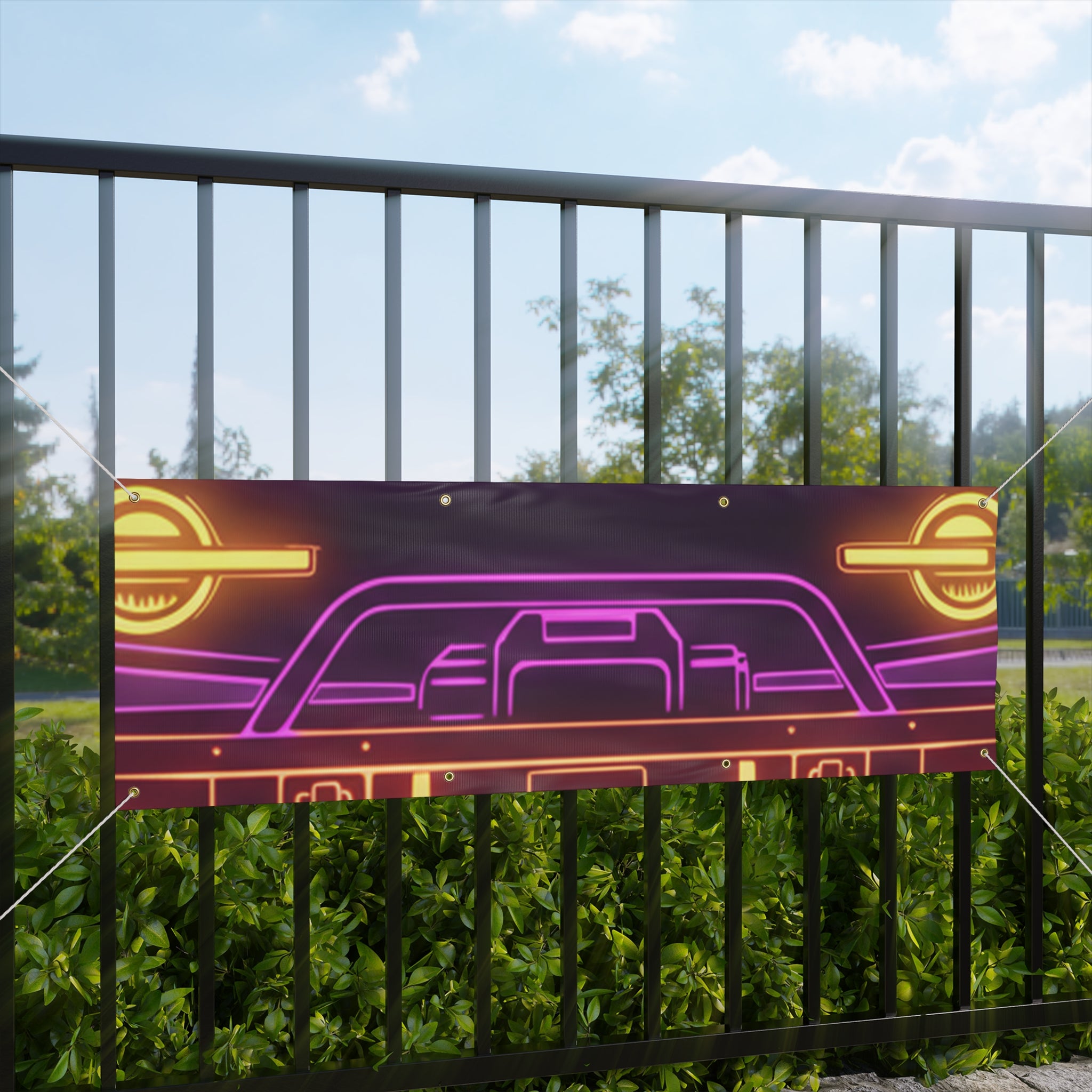 Ford Bronco (2021+) Neon Synthwave Banner