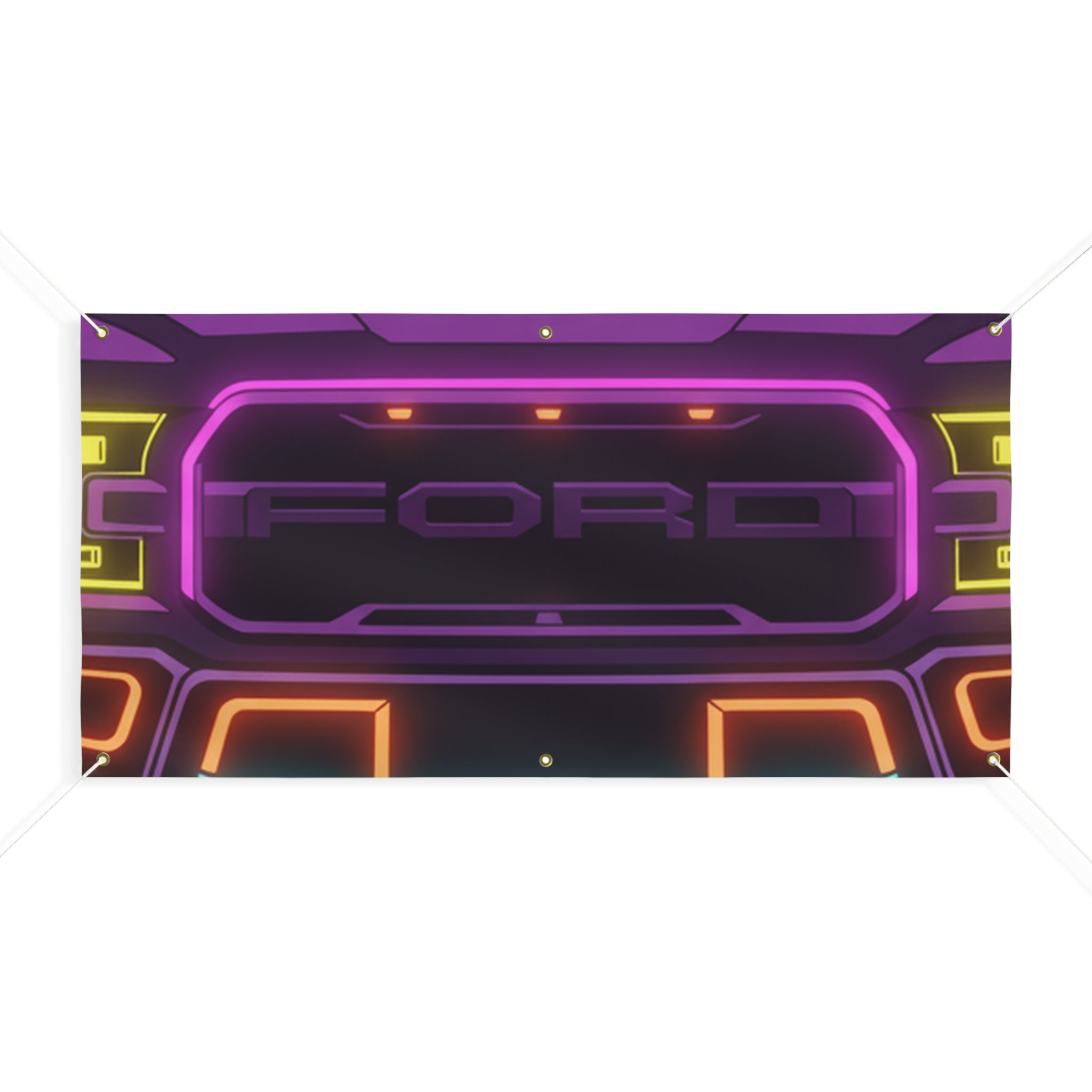 Ford F-150 Raptor Gen 2 Neon Synthwave Banner