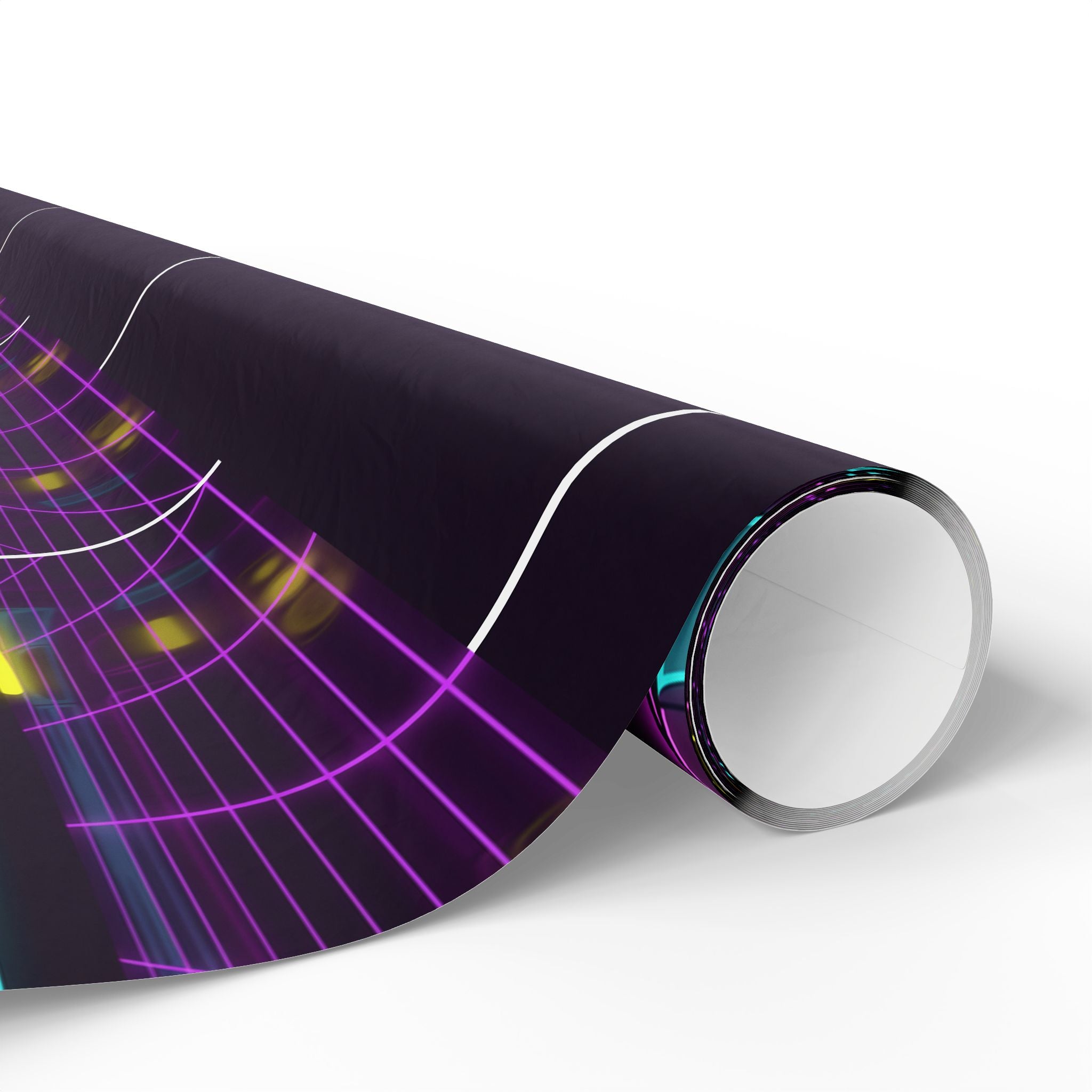 Toyota Supra MK4 Neon Synthwave Gift Wrapping Paper