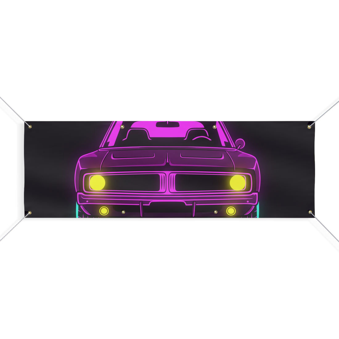 Dodge Charger R/T (1968-70) Resto-Mod Neon Synthwave Banner