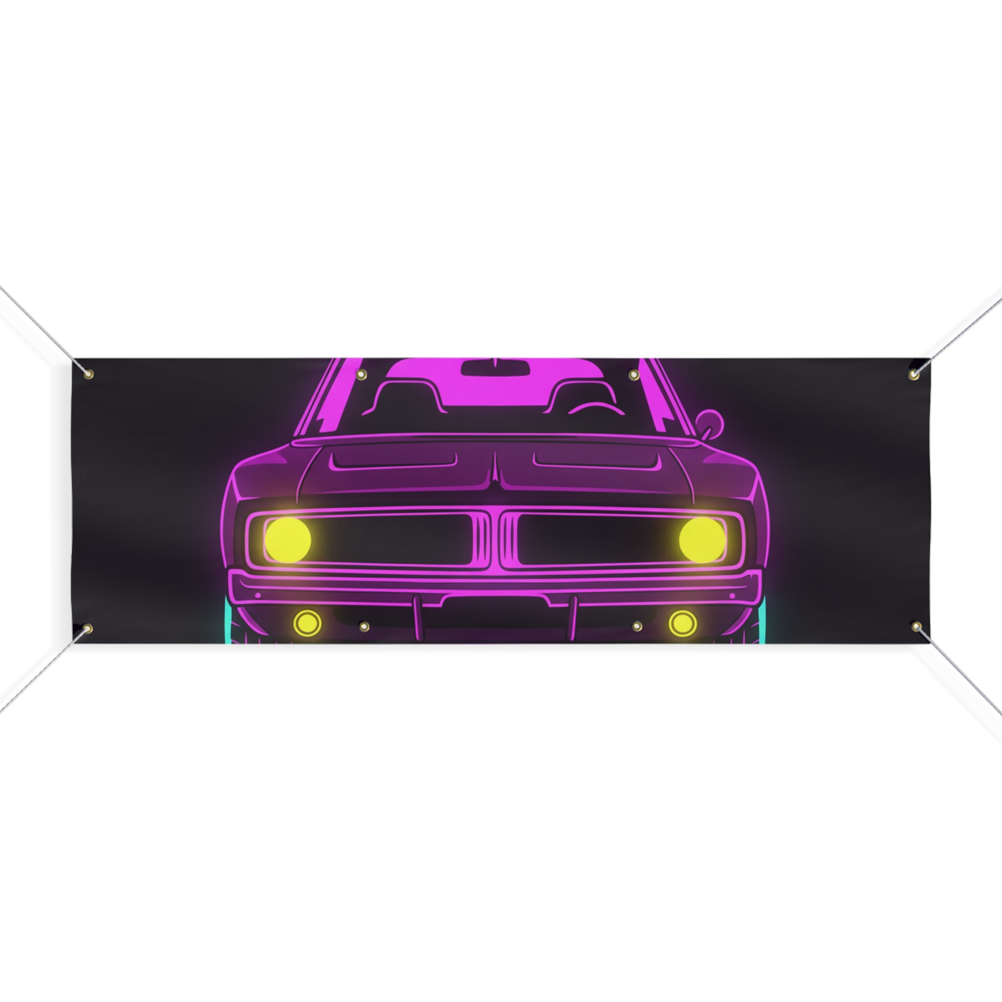 Dodge Charger R/T (1968-70) Resto-Mod Neon Synthwave Banner