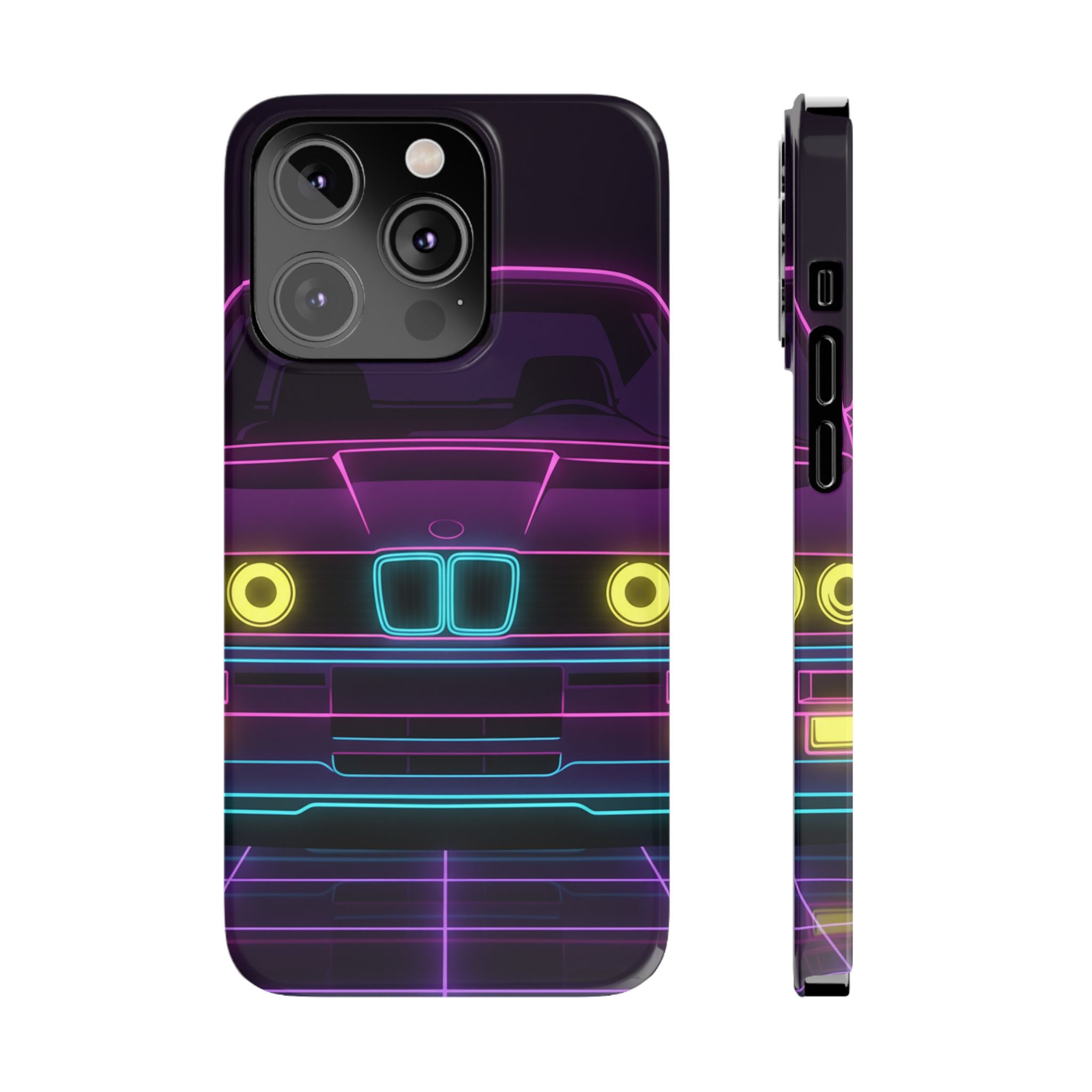 BMW E30 Neon Synthwave Phone Case