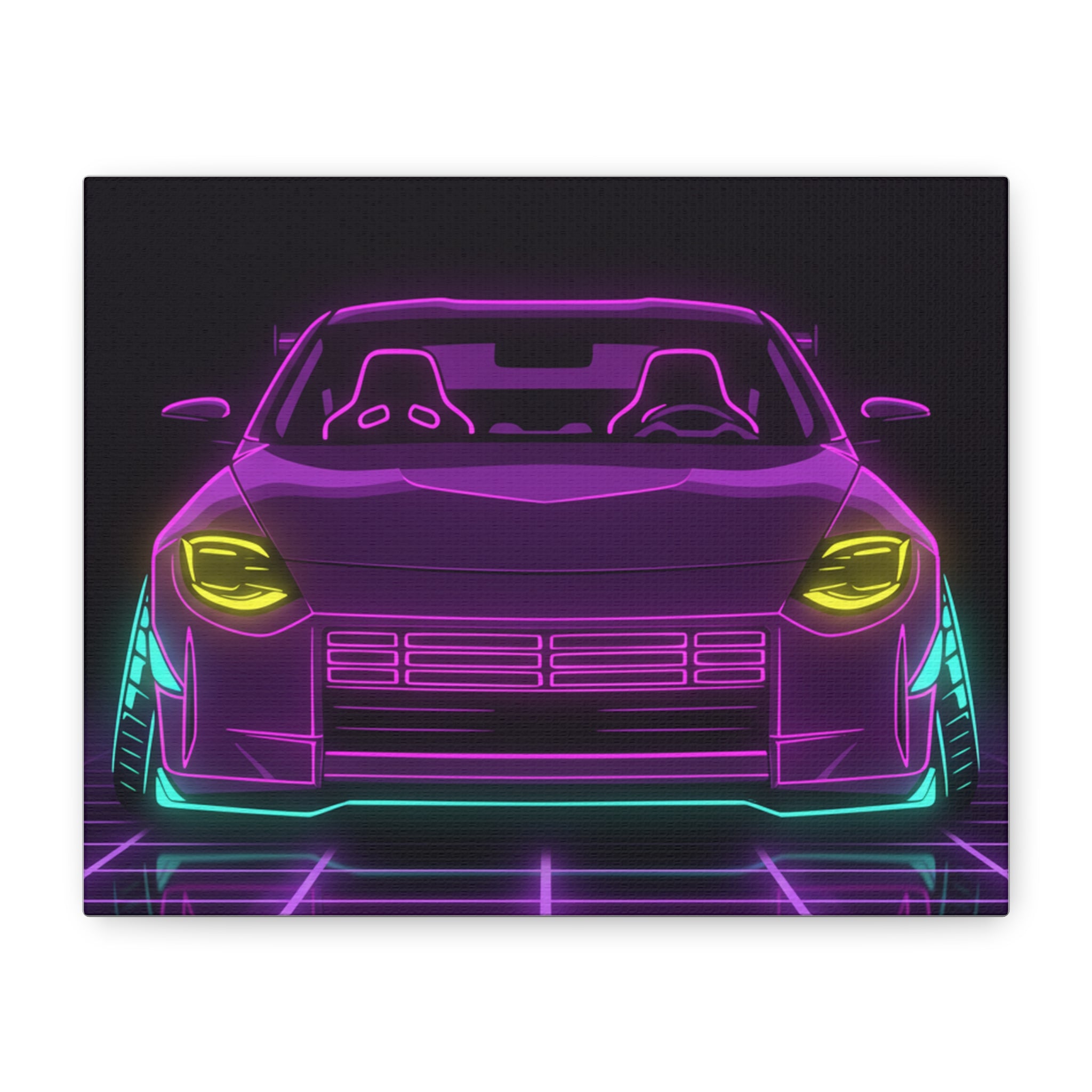 Nissan Z RZ34 (2023+) Neon Synthwave Canvas Wall Art