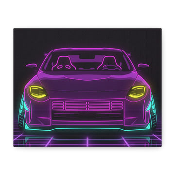 Nissan Z RZ34 (2023+) Neon Synthwave Canvas Wall Art