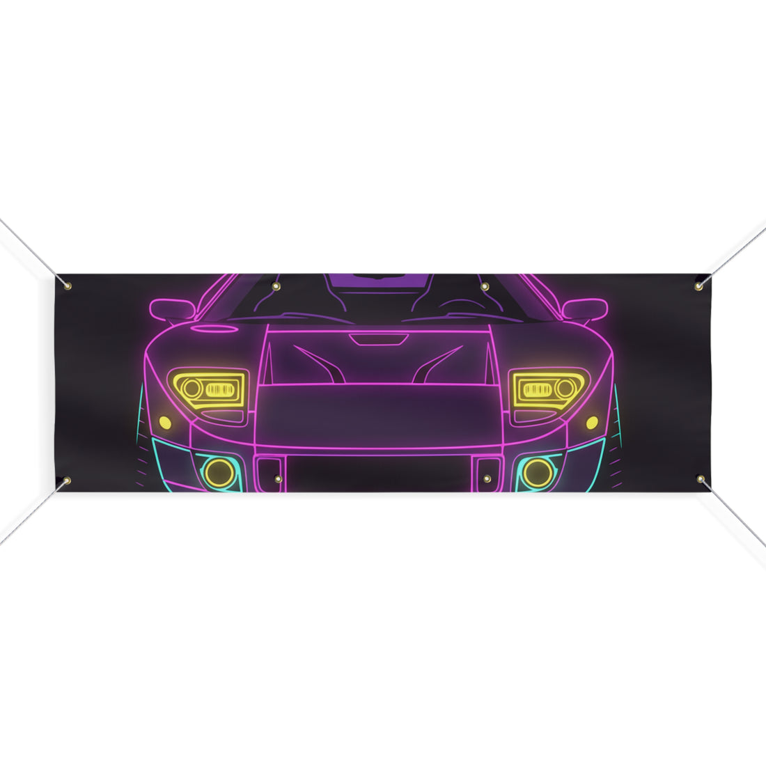 Ford GT40 (1964-69) Neon Synthwave Banner