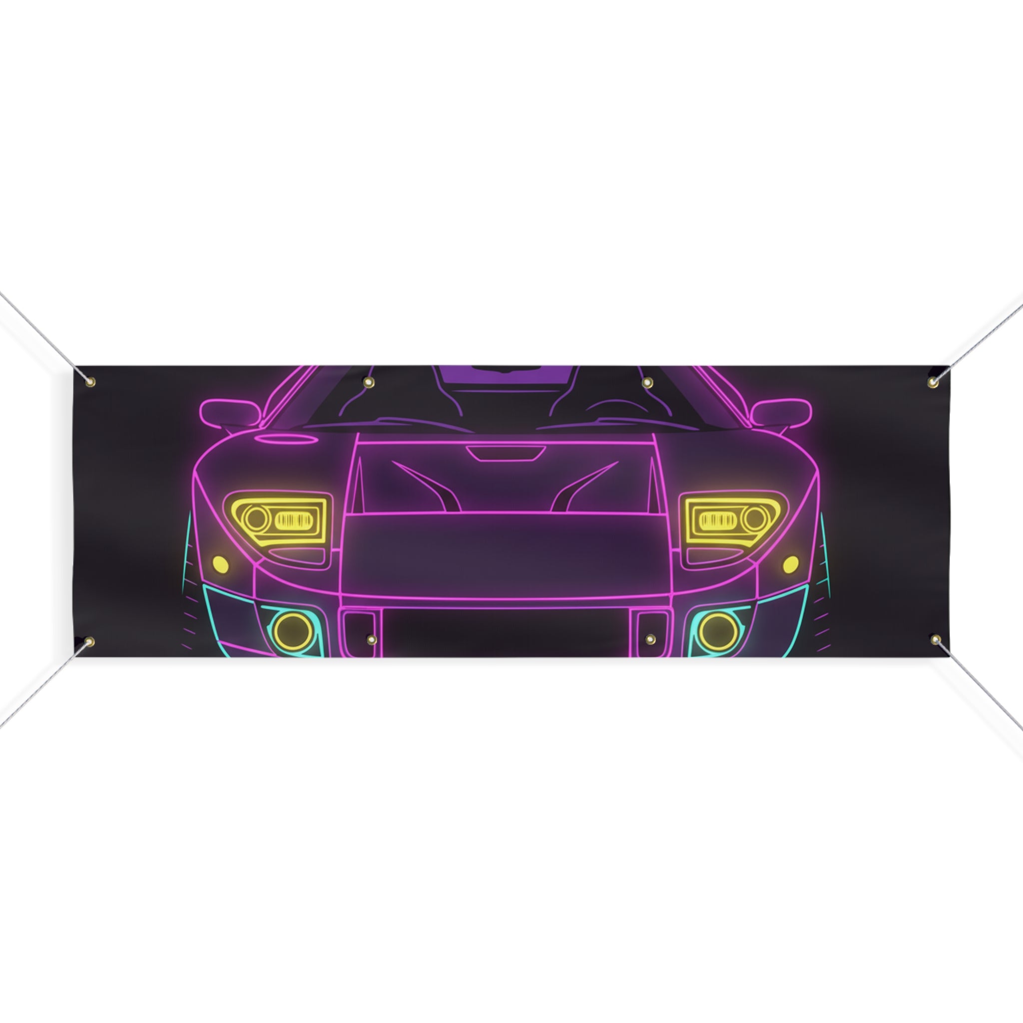 Ford GT40 (1964-69) Neon Synthwave Banner